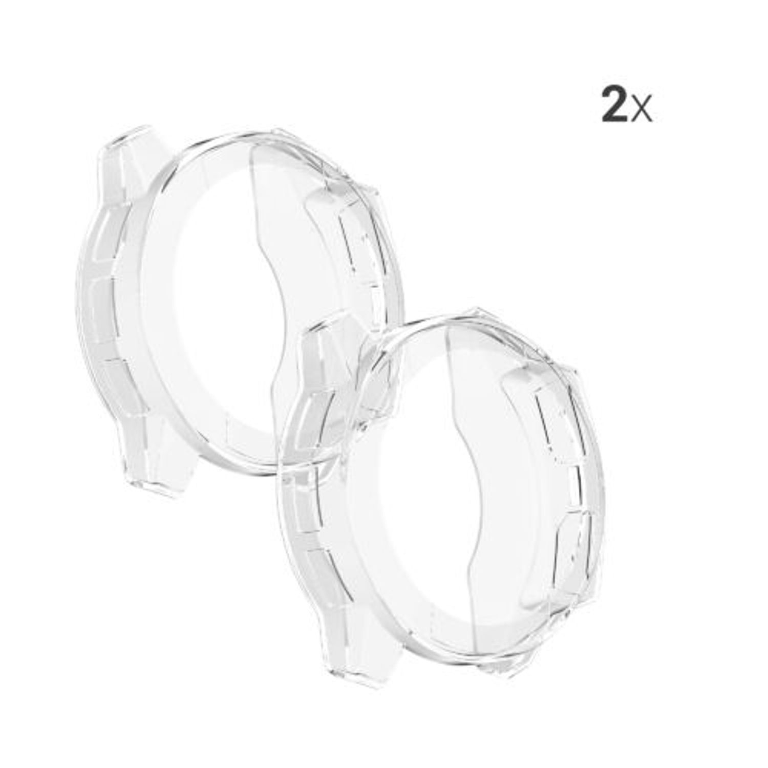 Set 2 huse pentru Garmin Instinct 2, Kwmobile, Transparent, Silicon, 58348.01 fotografia produsului View 5 L