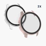 Set 2 huse pentru Garmin Venu 2 Plus, Kwmobile, Roz/Transparent, Plastic, 58452.02 fotografia produsului View 6 S