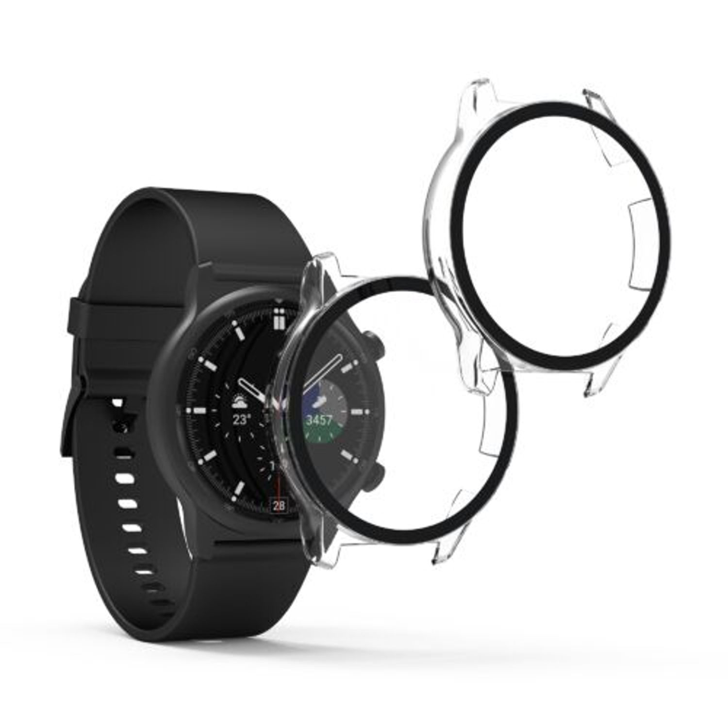 Set 2 huse pentru Honor Watch GS 3, Kwmobile, Transparent, Plastic, 58188.02 fotografia produsului