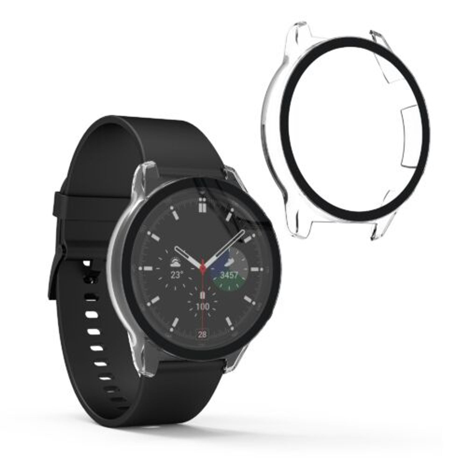 Set 2 huse pentru Honor Watch GS 3, Kwmobile, Transparent, Plastic, 58188.02 fotografia produsului View 2 L
