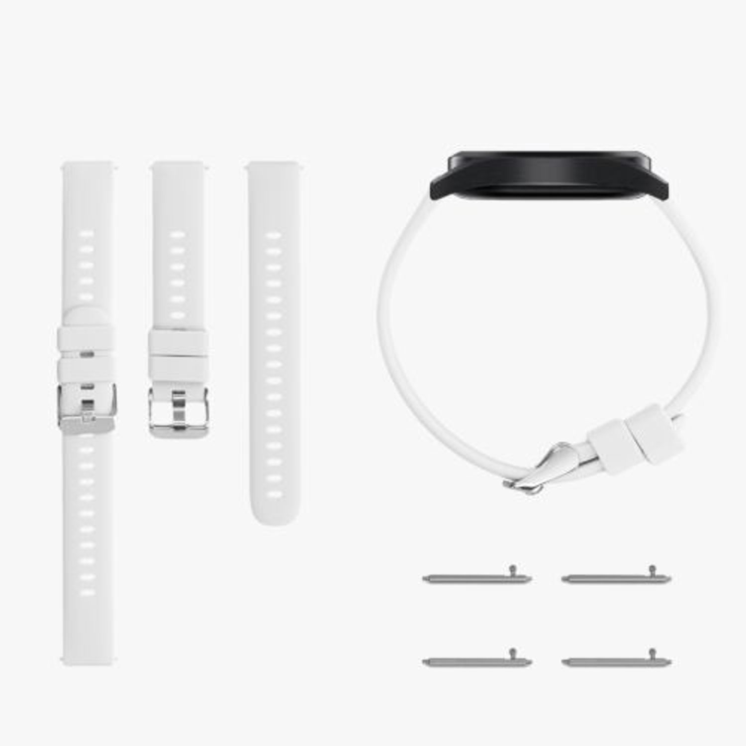 Set 2 curele pentru Huawei Watch Fit Mini, Kwmobile, Alb/Verde, Silicon, 57107.06 fotografia produsului View 11 L