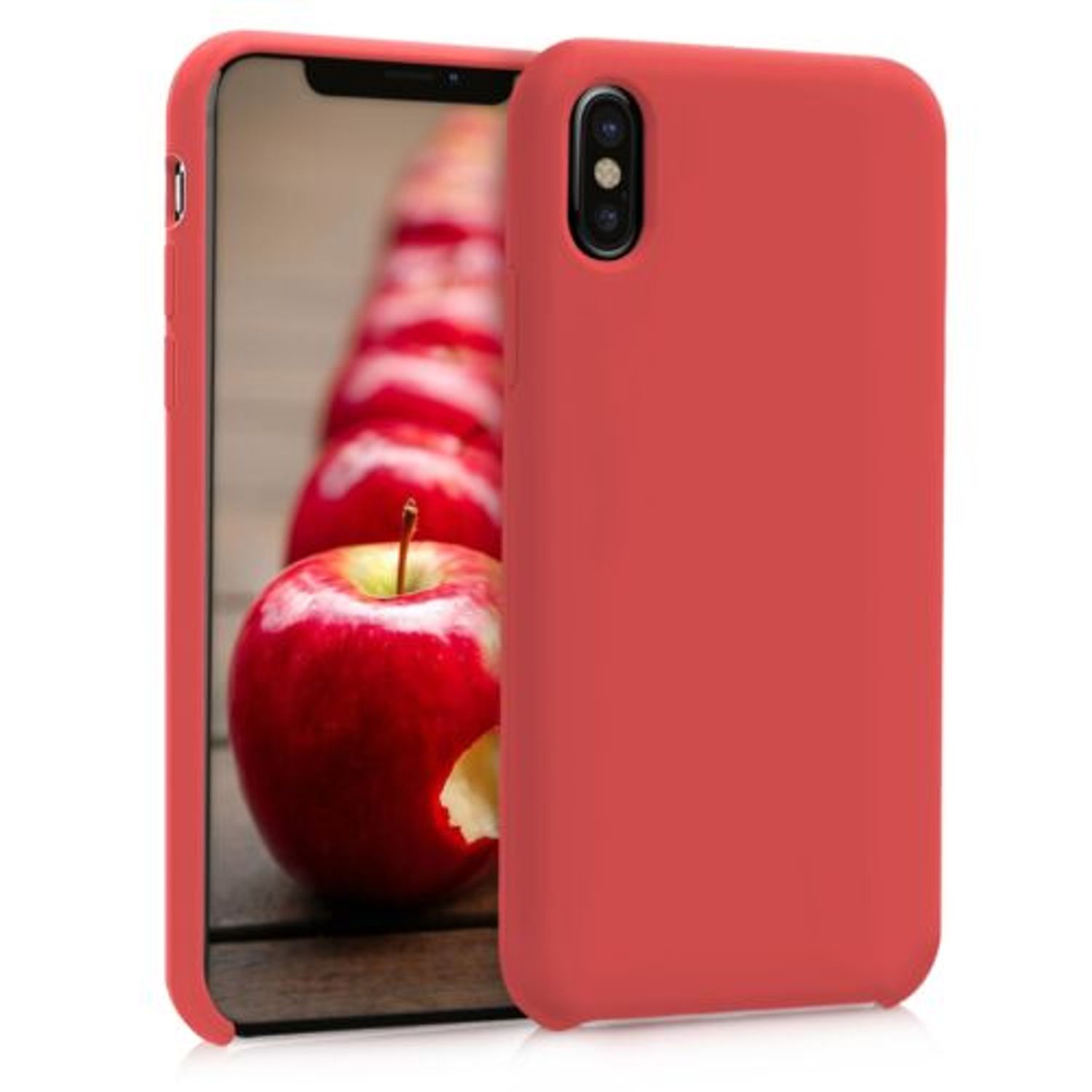 Husa pentru Apple iPhone X/iPhone XS, Silicon, Rosu, 42495.20 fotografia produsului