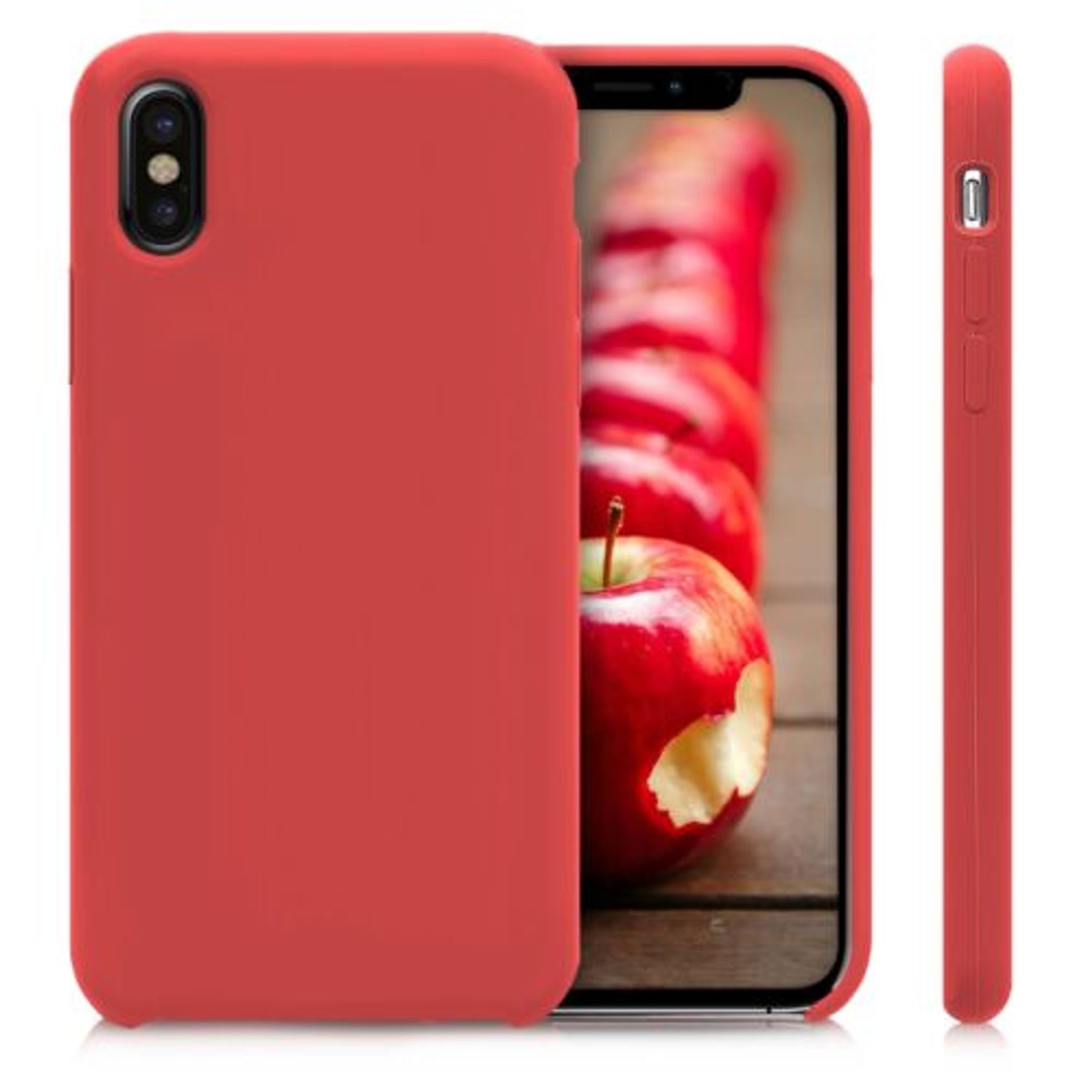 Husa pentru Apple iPhone X/iPhone XS, Silicon, Rosu, 42495.20 fotografia produsului View 2 L