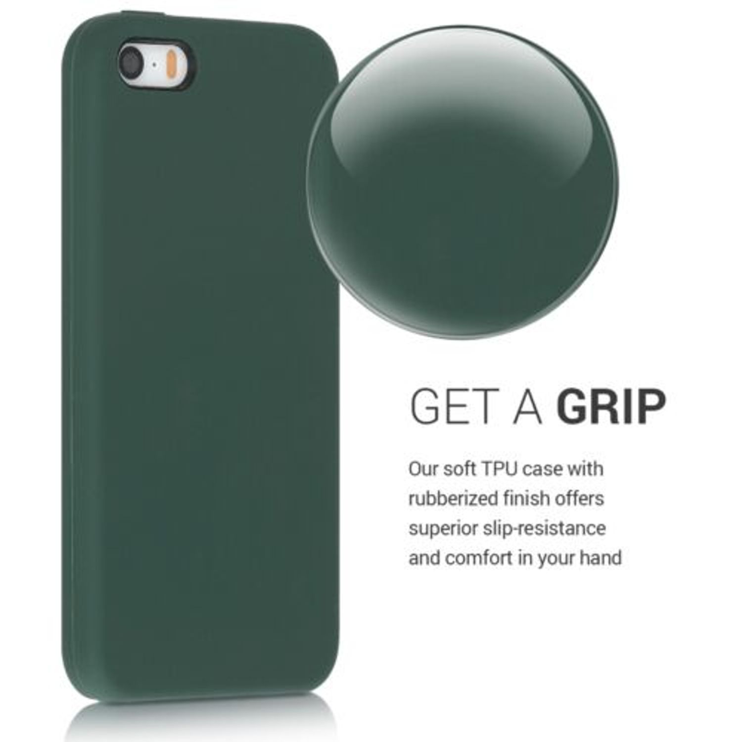 Husa pentru Apple iPhone 5/iPhone 5s/iPhone SE, Silicon, Verde, 42766.169 fotografia produsului View 4 L
