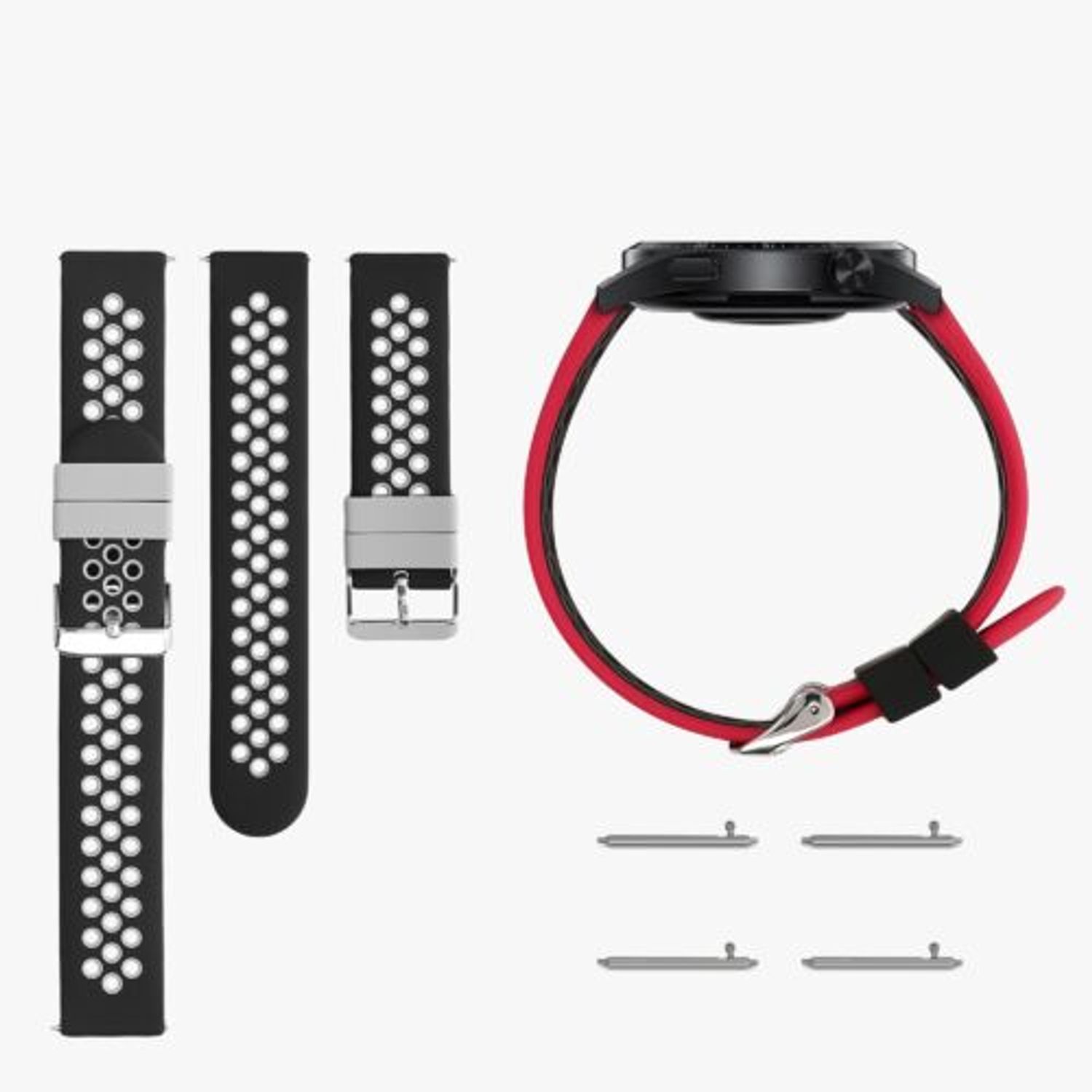 Set 2 curele pentru Huawei Watch GT Runner, Kwmobile, Multicolor, Silicon, 57783.01 fotografia produsului View 11 L