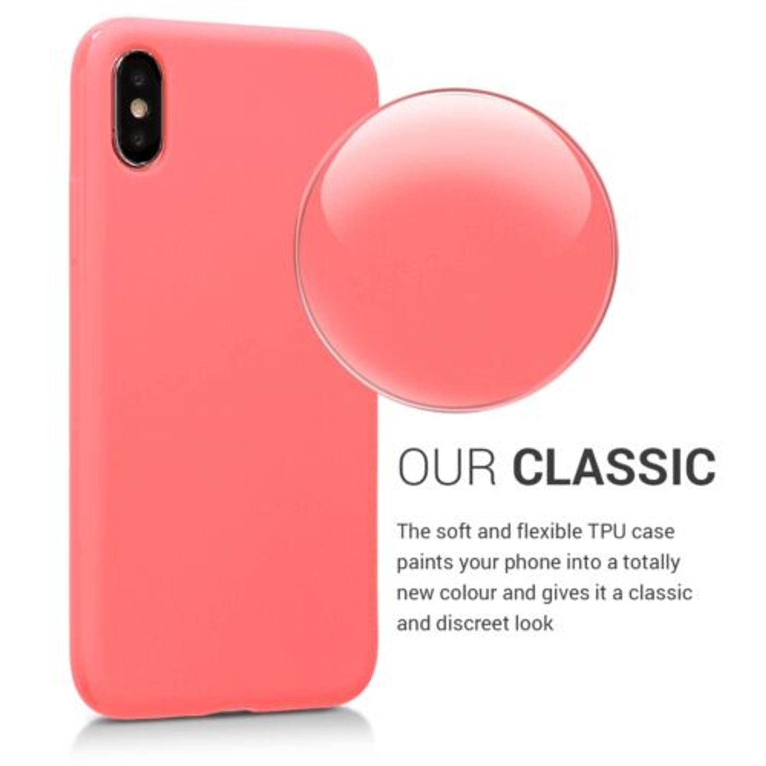 Husa pentru Apple iPhone X/iPhone XS, Silicon, Roz, 42492.122 fotografia produsului View 4 L