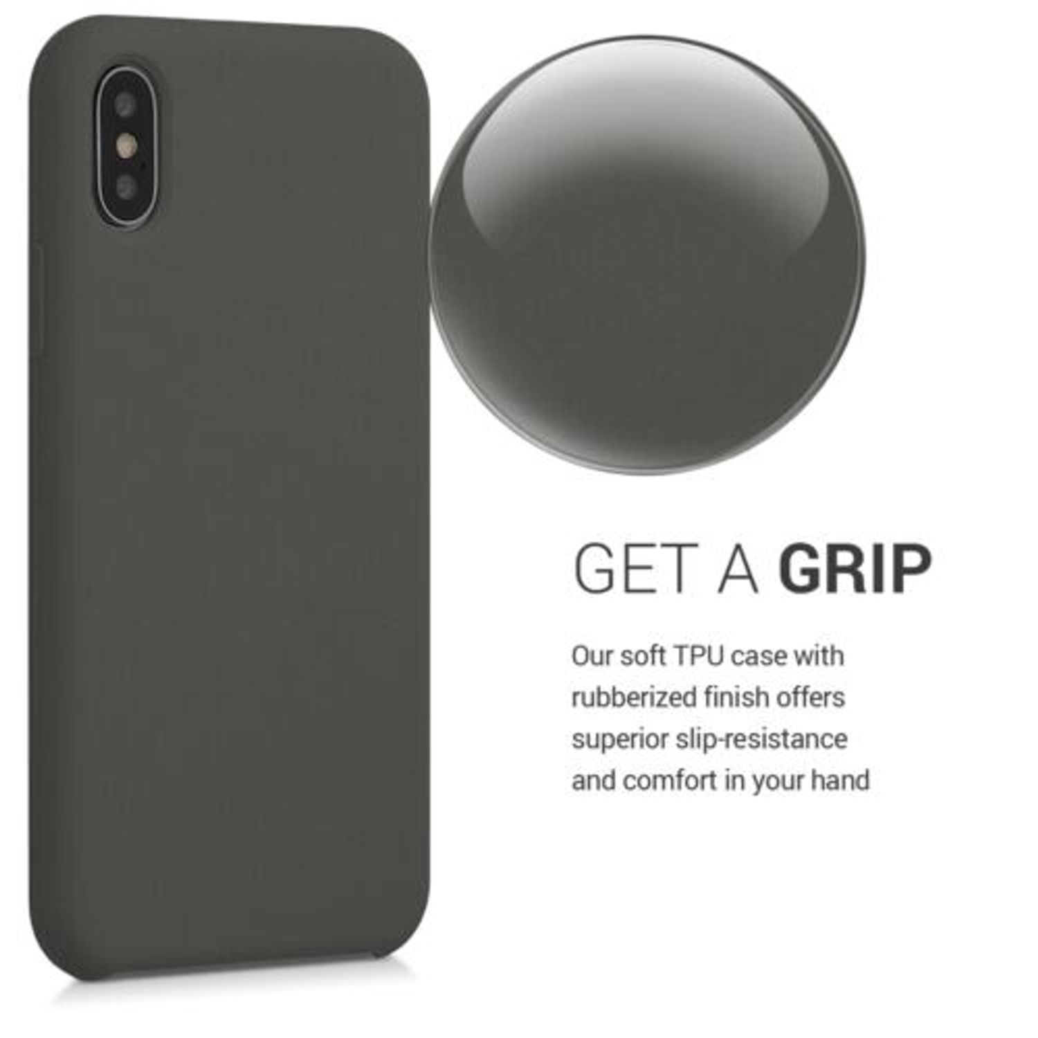 Husa pentru Apple iPhone X/iPhone XS, Silicon, Verde, 42495.107 fotografia produsului View 4 L