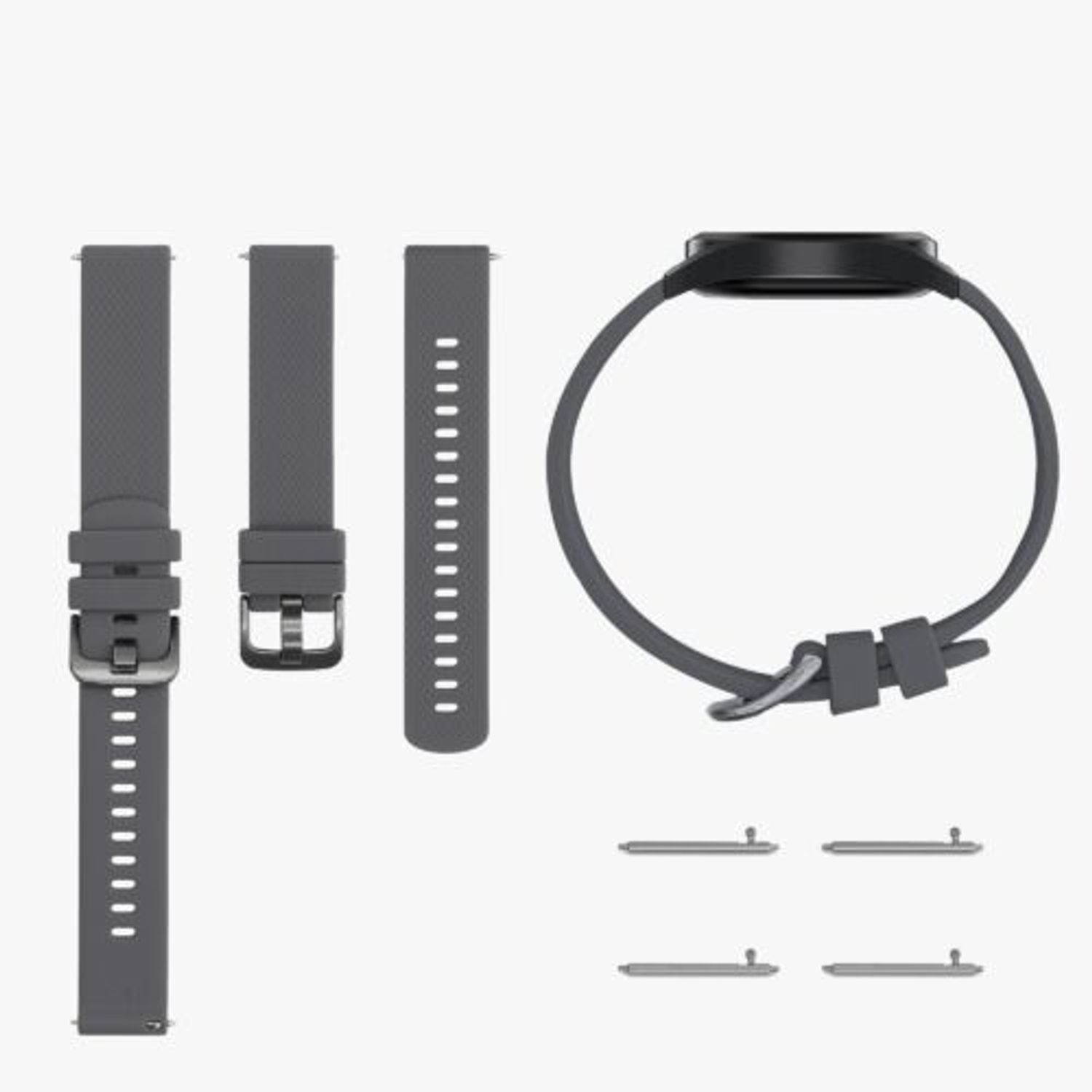 Set 2 curele pentru Willful Smartwatch/Fitnesstracker, Kwmobile, Gri/Verde, Silicon, 57791.02 fotografia produsului View 8 L