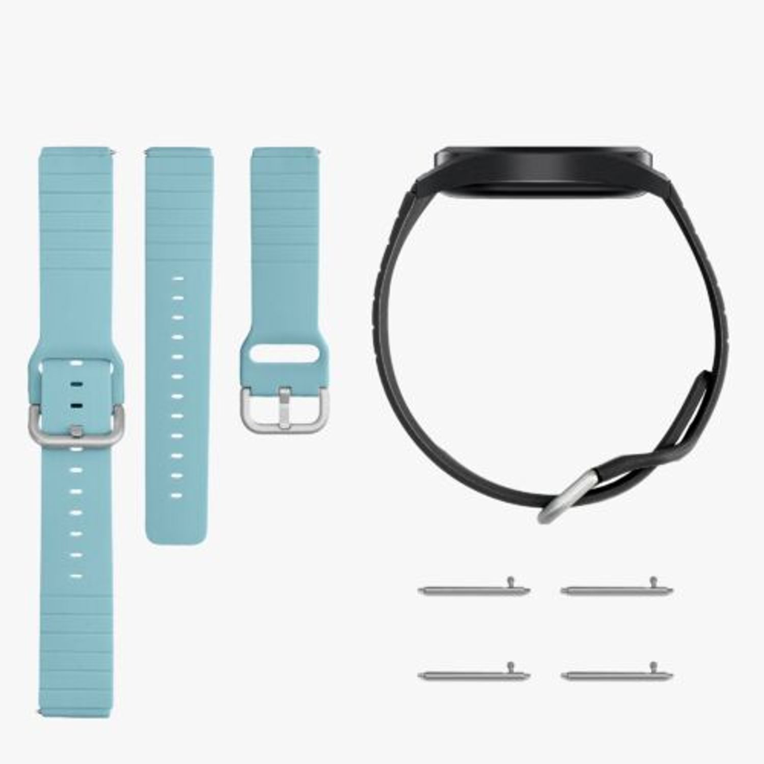 Set 2 curele pentru Willful Smartwatch/Fitnesstracker, Kwmobile, Negru/Verde, Silicon, 56230.04 fotografia produsului View 11 L