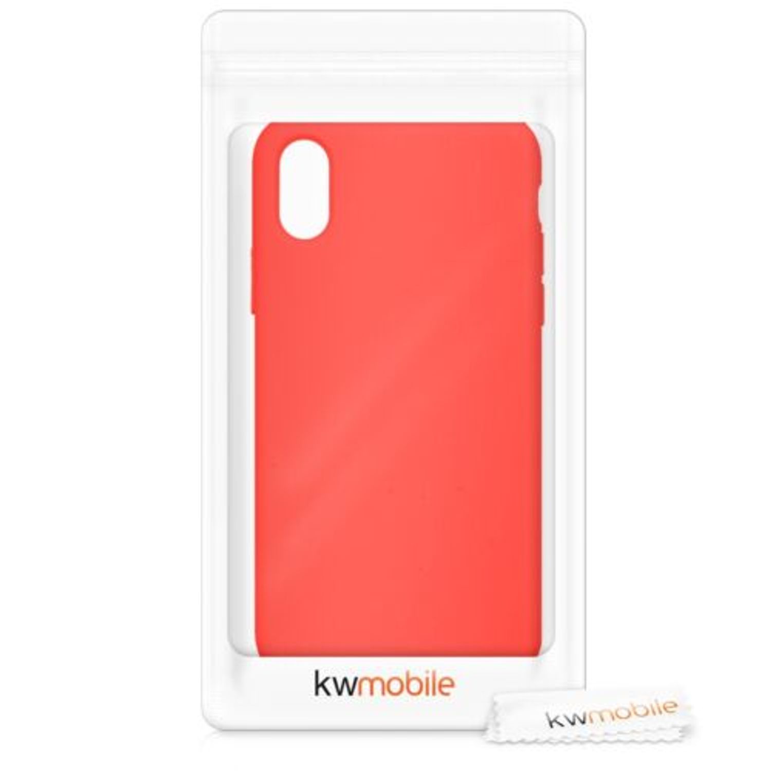 Husa pentru Apple iPhone X/iPhone XS, Silicon, Portocaliu, 42495.69 fotografia produsului View 7 L
