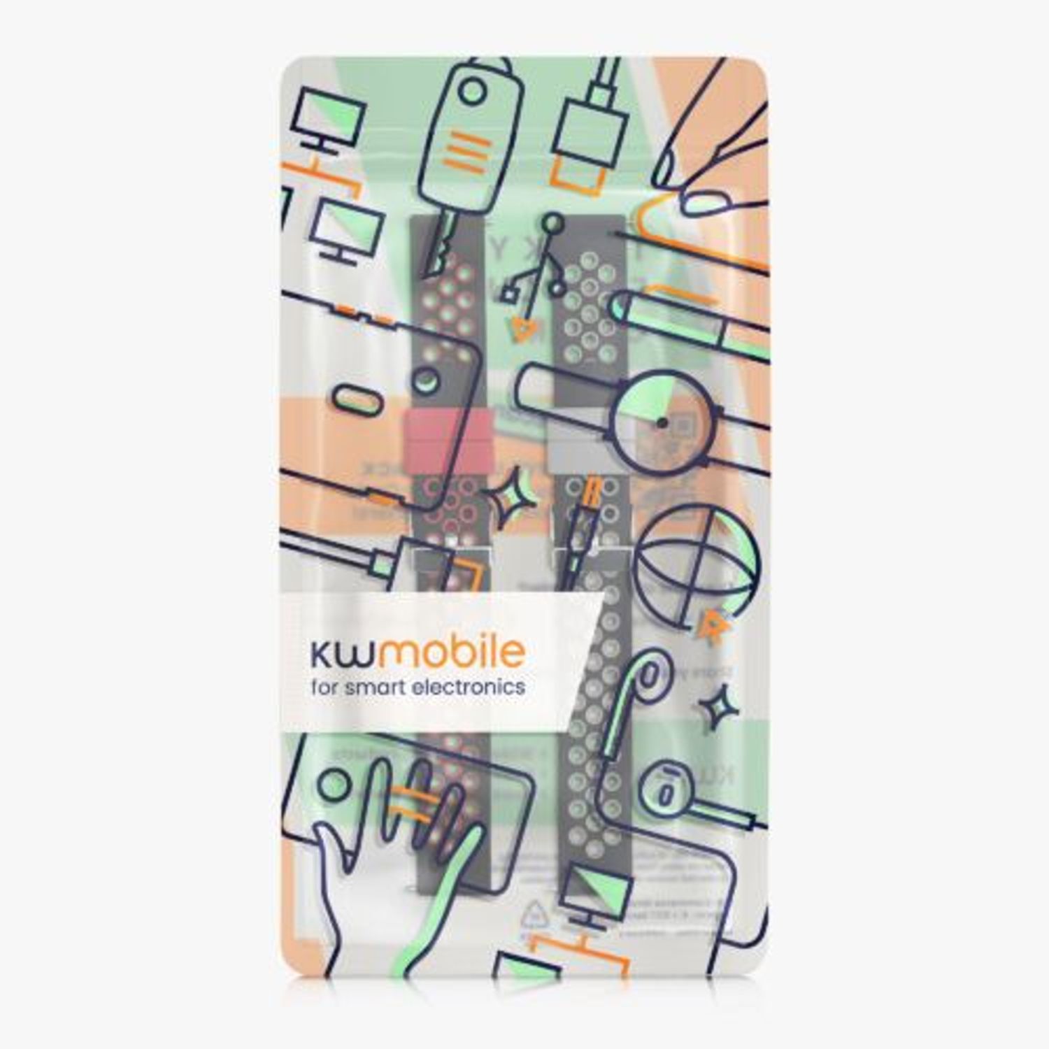 Set 2 curele pentru Willful Smartwatch/Fitnesstracker, Kwmobile, Multicolor, Silicon, 56228.01 fotografia produsului View 7 L