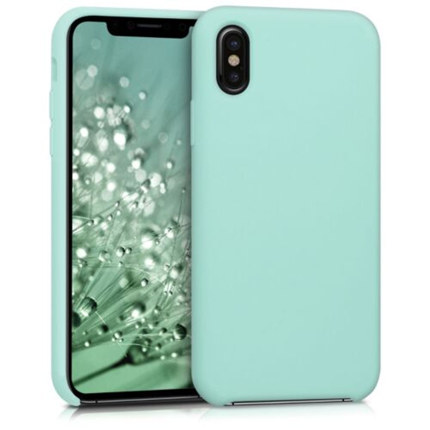 Husa pentru Apple iPhone X/iPhone XS, Silicon, Verde, 42495.71 fotografia produsului
