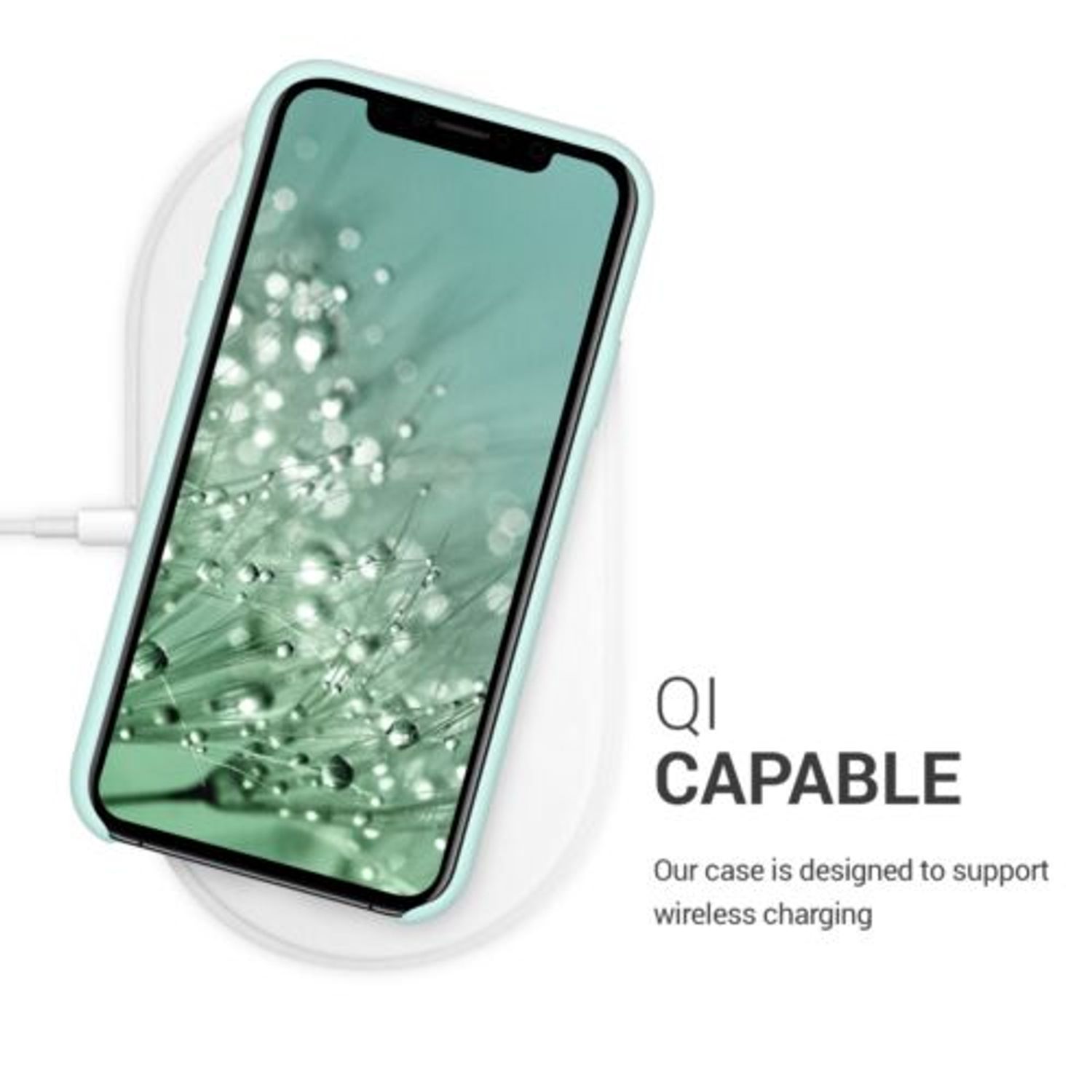Husa pentru Apple iPhone X/iPhone XS, Silicon, Verde, 42495.71 fotografia produsului View 7 L
