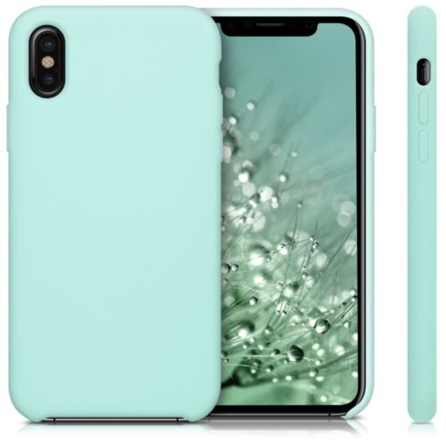 Husa pentru Apple iPhone X/iPhone XS, Silicon, Verde, 42495.71 fotografia produsului View 2 L