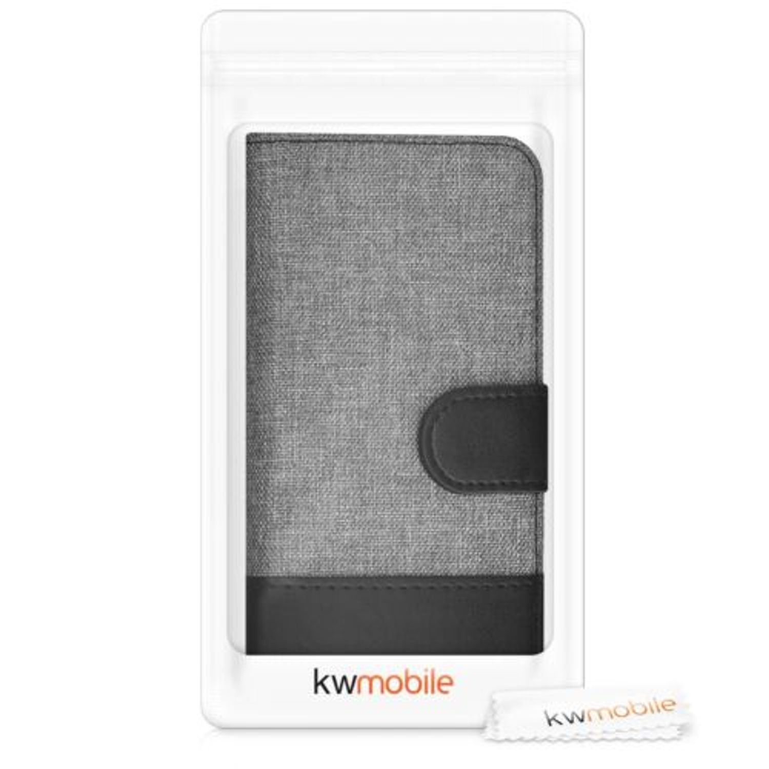 Husa pentru Apple iPhone X/iPhone XS, Textil, Gri, 42501.22 fotografia produsului View 7 L