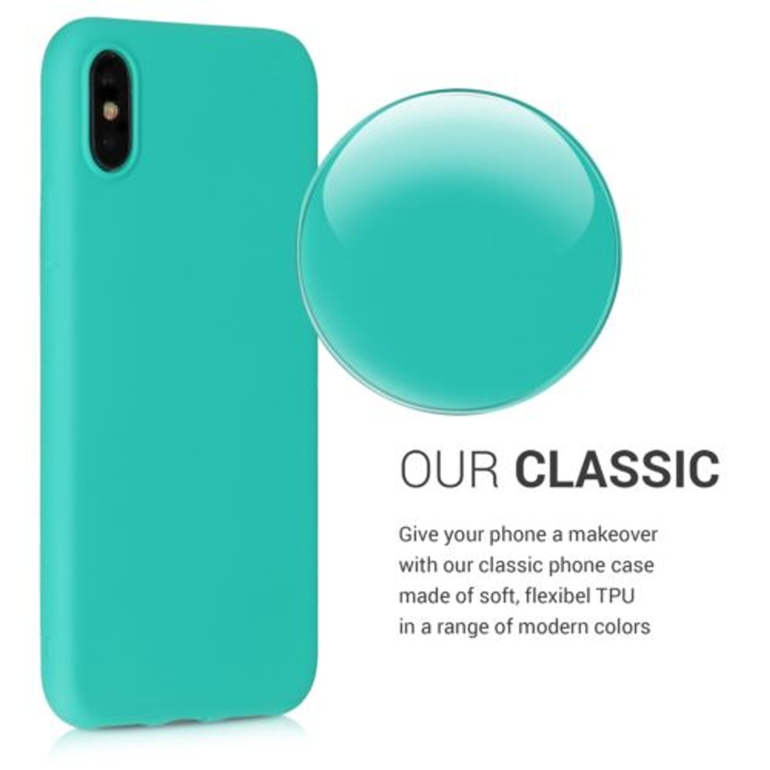Husa pentru Apple iPhone X/iPhone XS, Silicon, Verde, 43940.126 fotografia produsului View 4 L