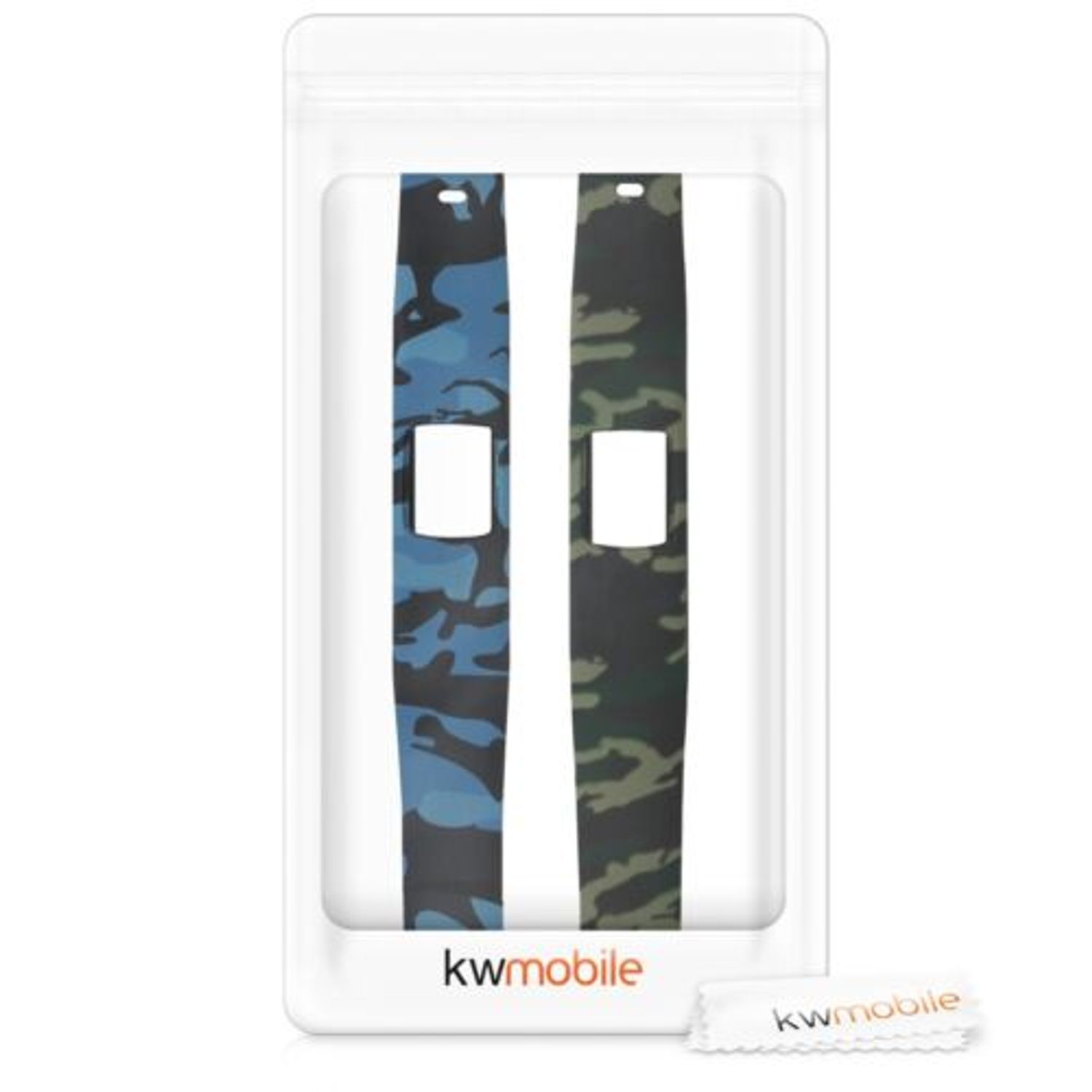 Set 2 Curele pentru Garmin Vivofit 4, Kwmobile, Silicon, Multicolor, 51920.01 fotografia produsului View 7 L