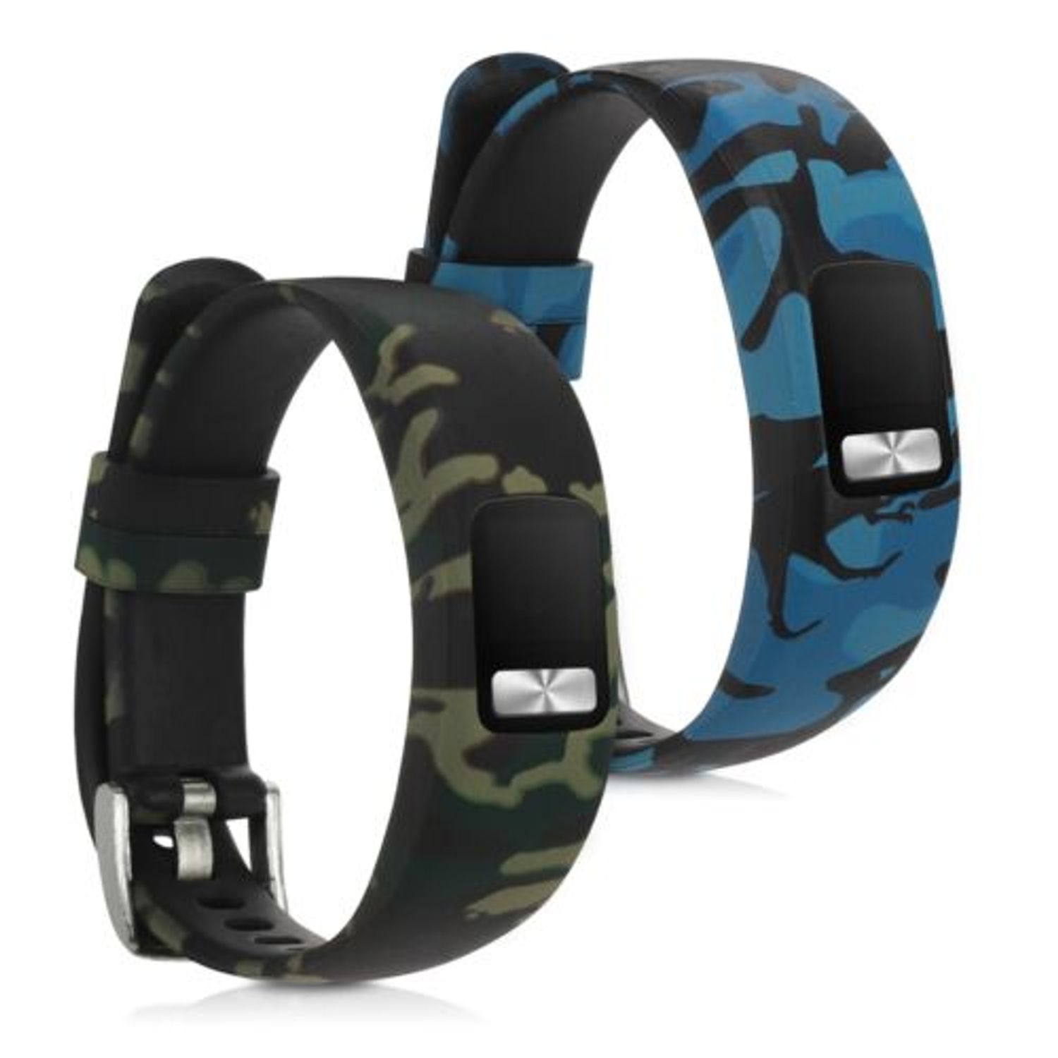 Set 2 Curele pentru Garmin Vivofit 4, Kwmobile, Silicon, Multicolor, 51920.01 fotografia produsului