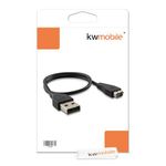 Cablu alimentare pentru Fitbit Charge HR, Kwmobile, Silicon, Negru, 37228.01 fotografia produsului View 5 S