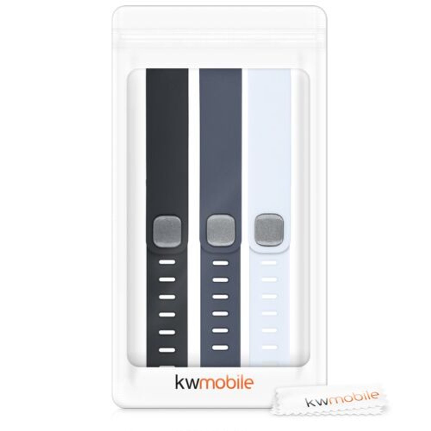 Set 3 Curele pentru Fitbit Flex, Kwmobile, Silicon, Multicolor, 37226.48 fotografia produsului View 7 L