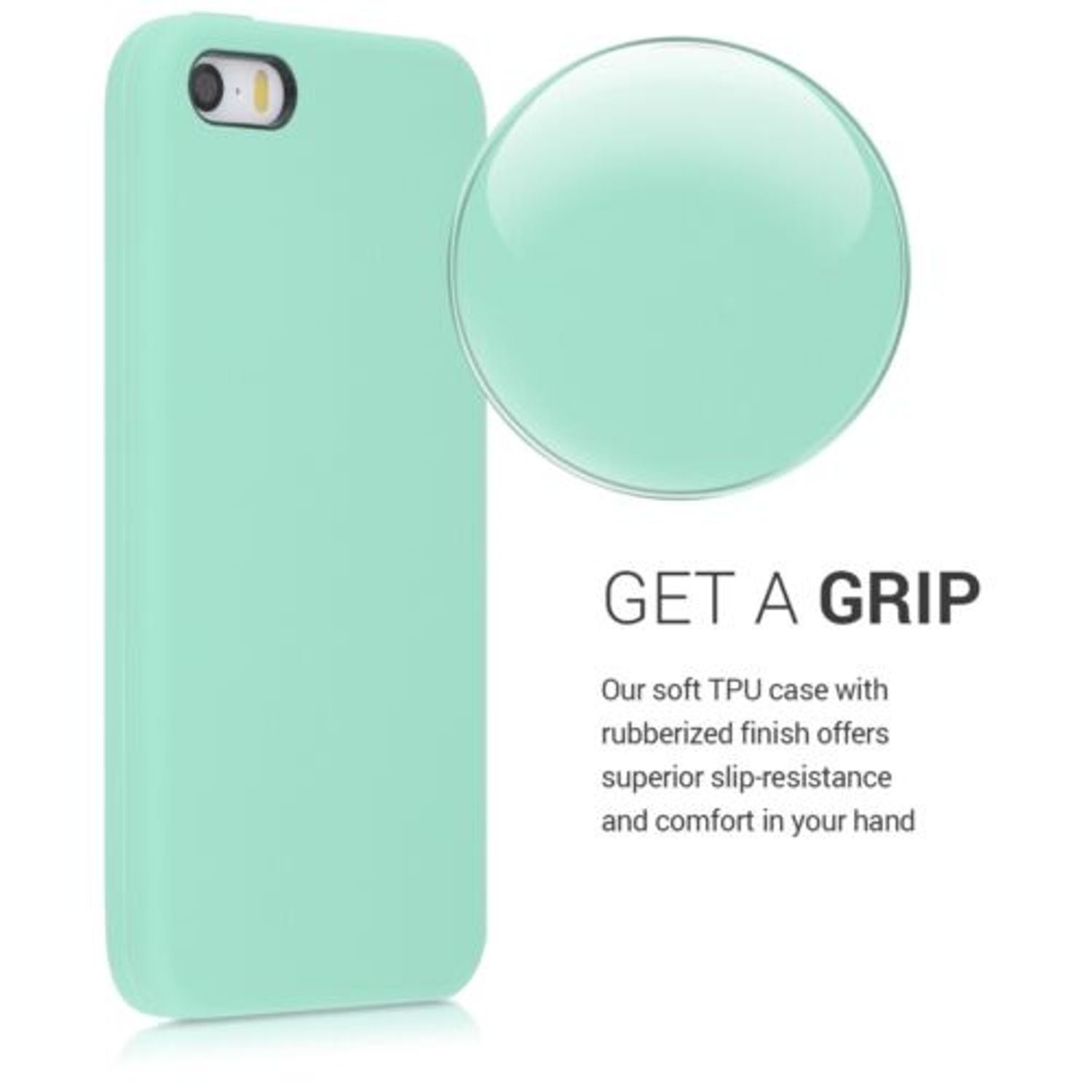 Husa pentru Apple iPhone 5/iPhone 5s/iPhone SE, Silicon, Verde, 42766.176 fotografia produsului View 4 L