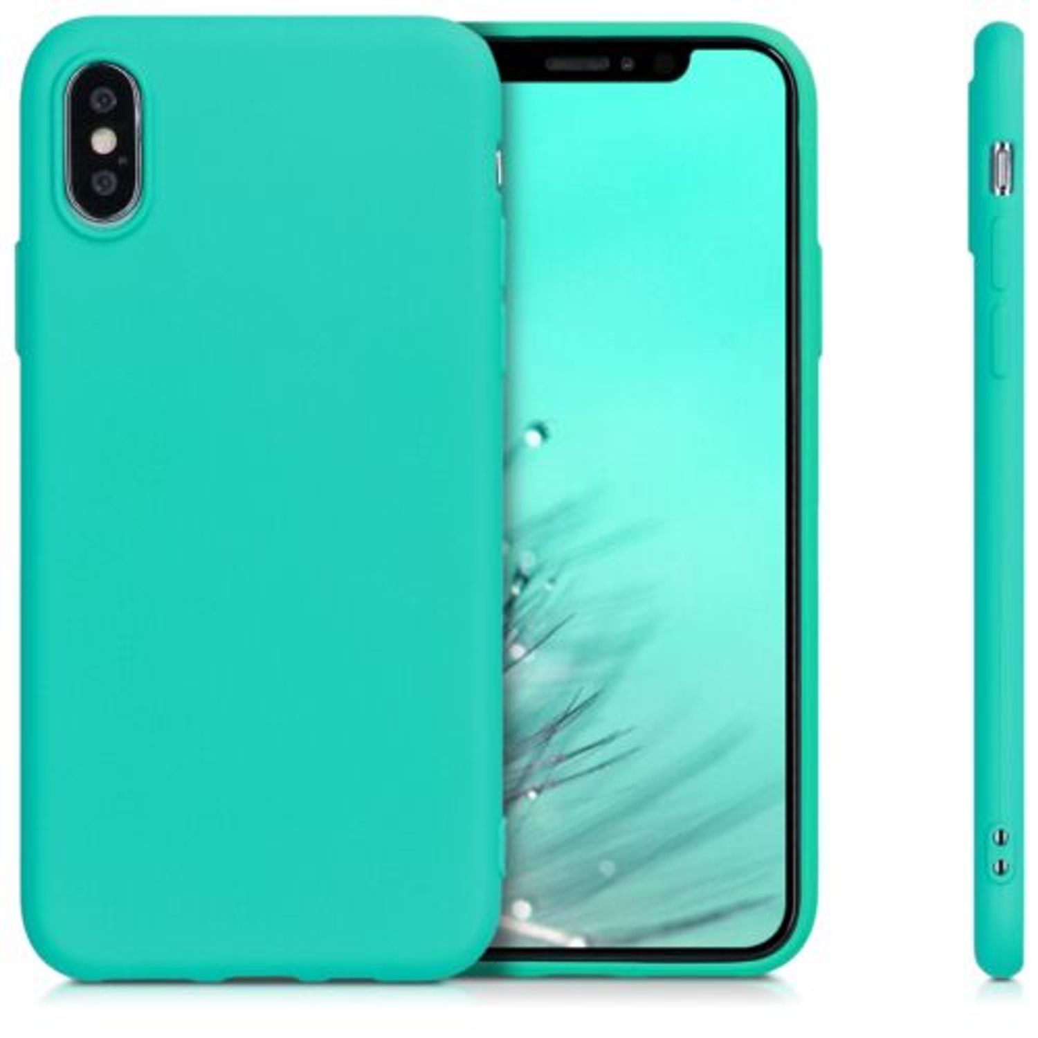 Husa pentru Apple iPhone X/iPhone XS, Silicon, Verde, 46270.126 fotografia produsului View 2 L