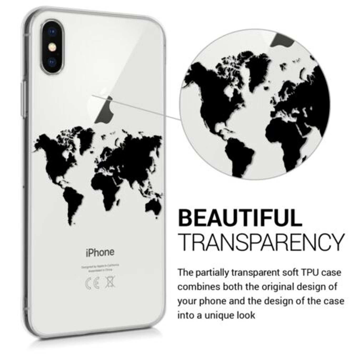 Husa pentru Apple iPhone X/iPhone XS, Silicon, Negru, 46272.01 fotografia produsului View 3 L