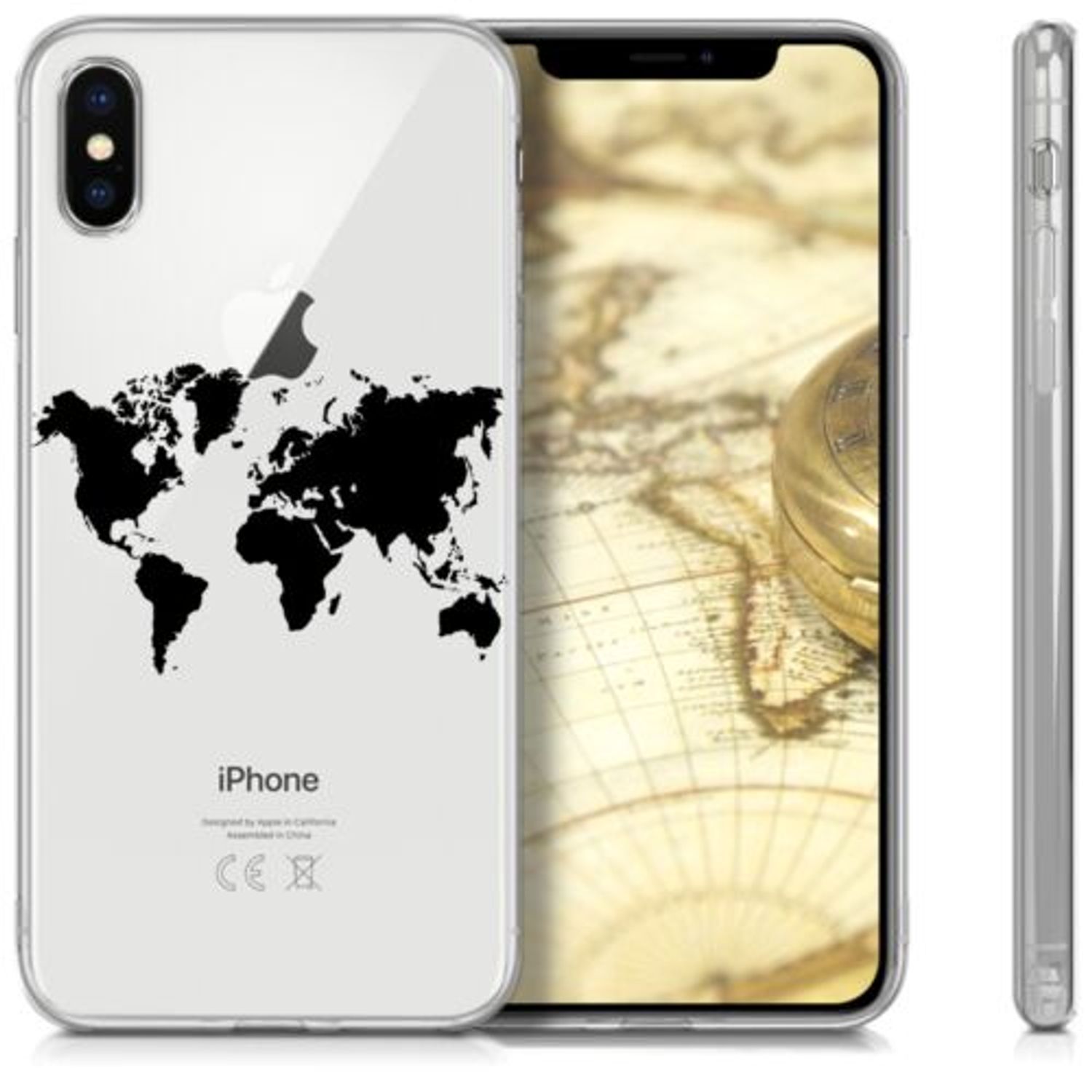 Husa pentru Apple iPhone X/iPhone XS, Silicon, Negru, 46272.01 fotografia produsului View 2 L