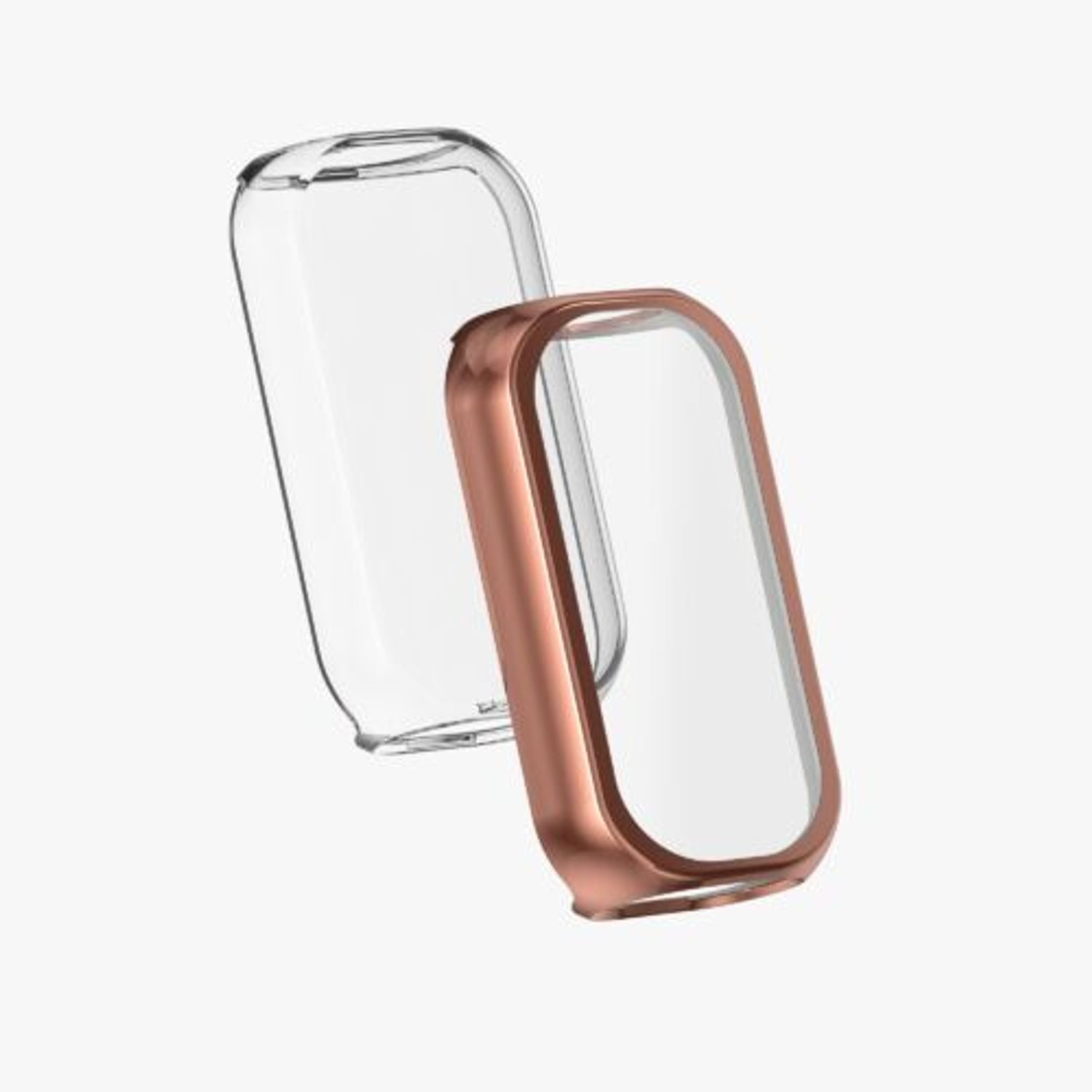 Set 2 Huse pentru Fitbit Luxe, Kwmobile, Transparent/Rose Gold, Silicon, 55890.03 fotografia produsului View 11 L