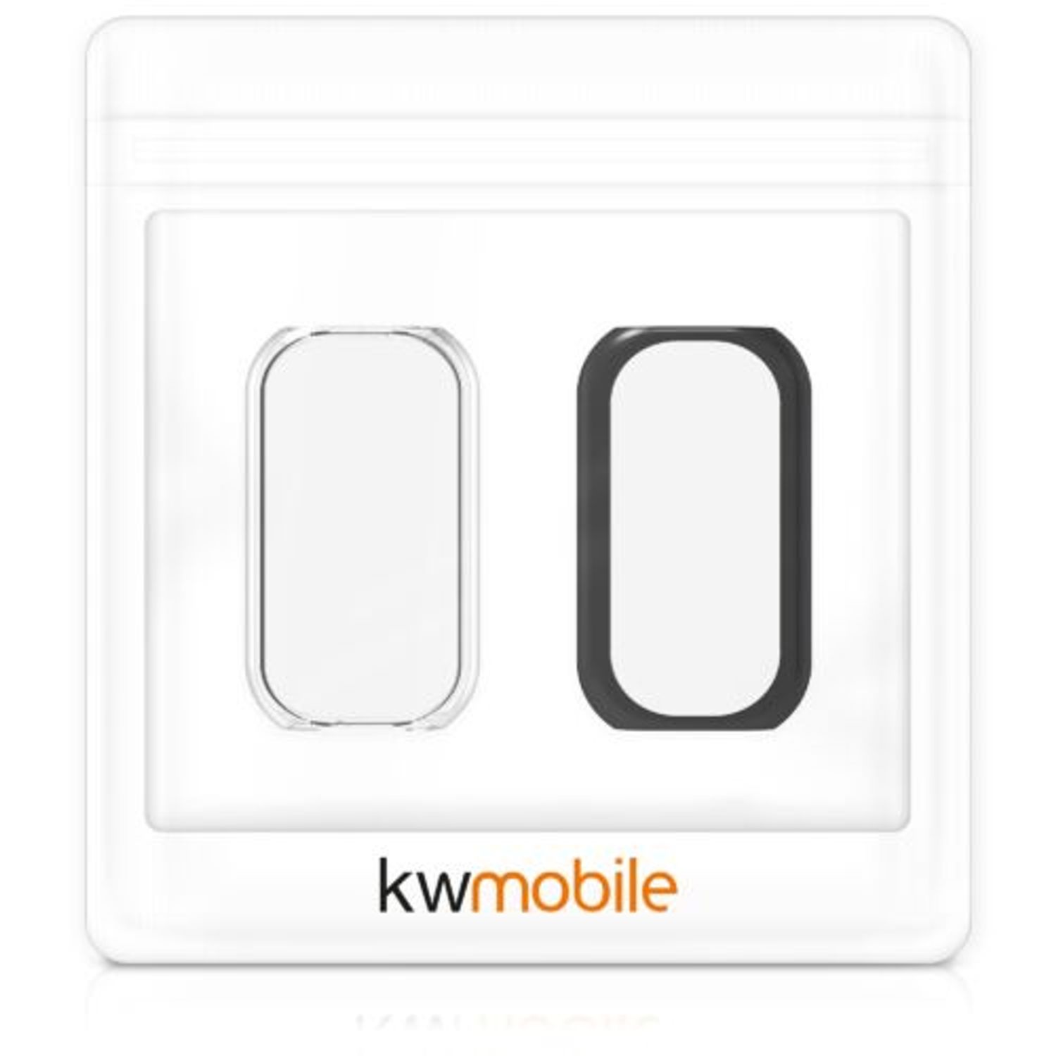 Set 2 Huse pentru Fitbit Luxe, Kwmobile, Negru/Transparent, Silicon, 55890.01 fotografia produsului View 7 L