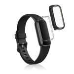 Set 2 Huse pentru Fitbit Luxe, Kwmobile, Negru/Transparent, Silicon, 55890.01 fotografia produsului
