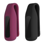 Set 2 Huse pentru Fitbit Luxe, Kwmobile, Negru/Visiniu, Silicon, 57123.02 fotografia produsului View 2 S