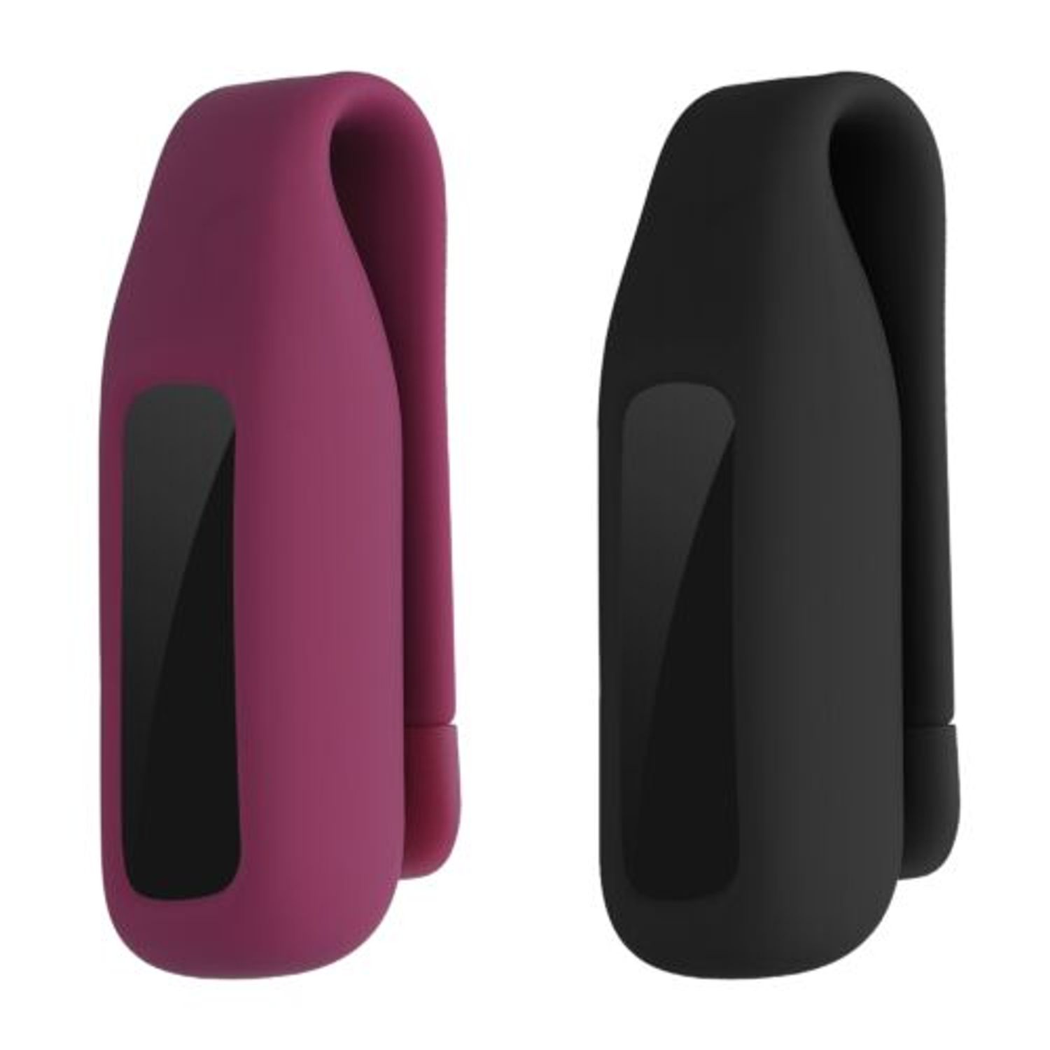 Set 2 Huse pentru Fitbit Luxe, Kwmobile, Negru/Visiniu, Silicon, 57123.02 fotografia produsului View 2 L