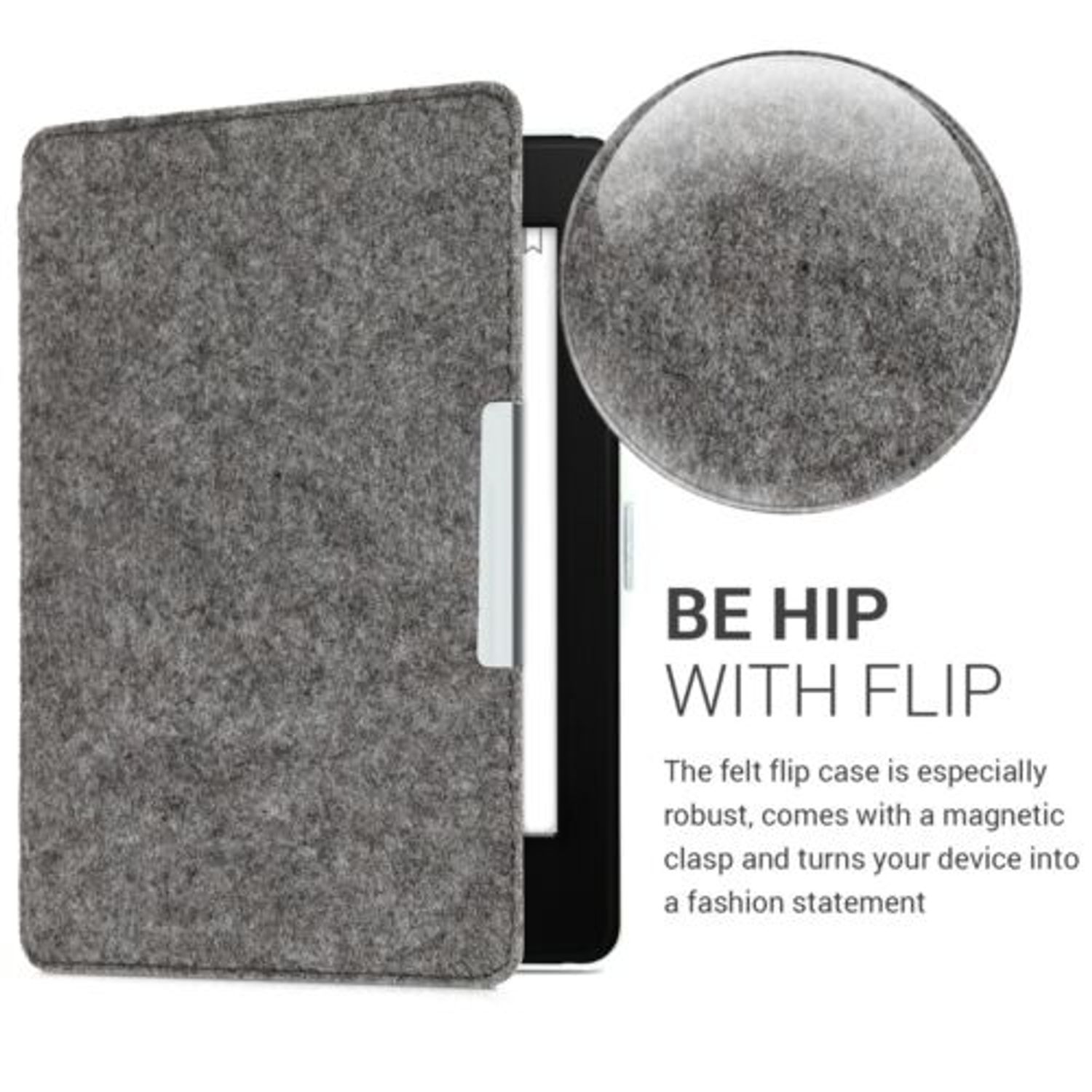 Husa pentru Kindle Paperwhite 7, Textil, Gri, 34345.22 fotografia produsului View 14 L