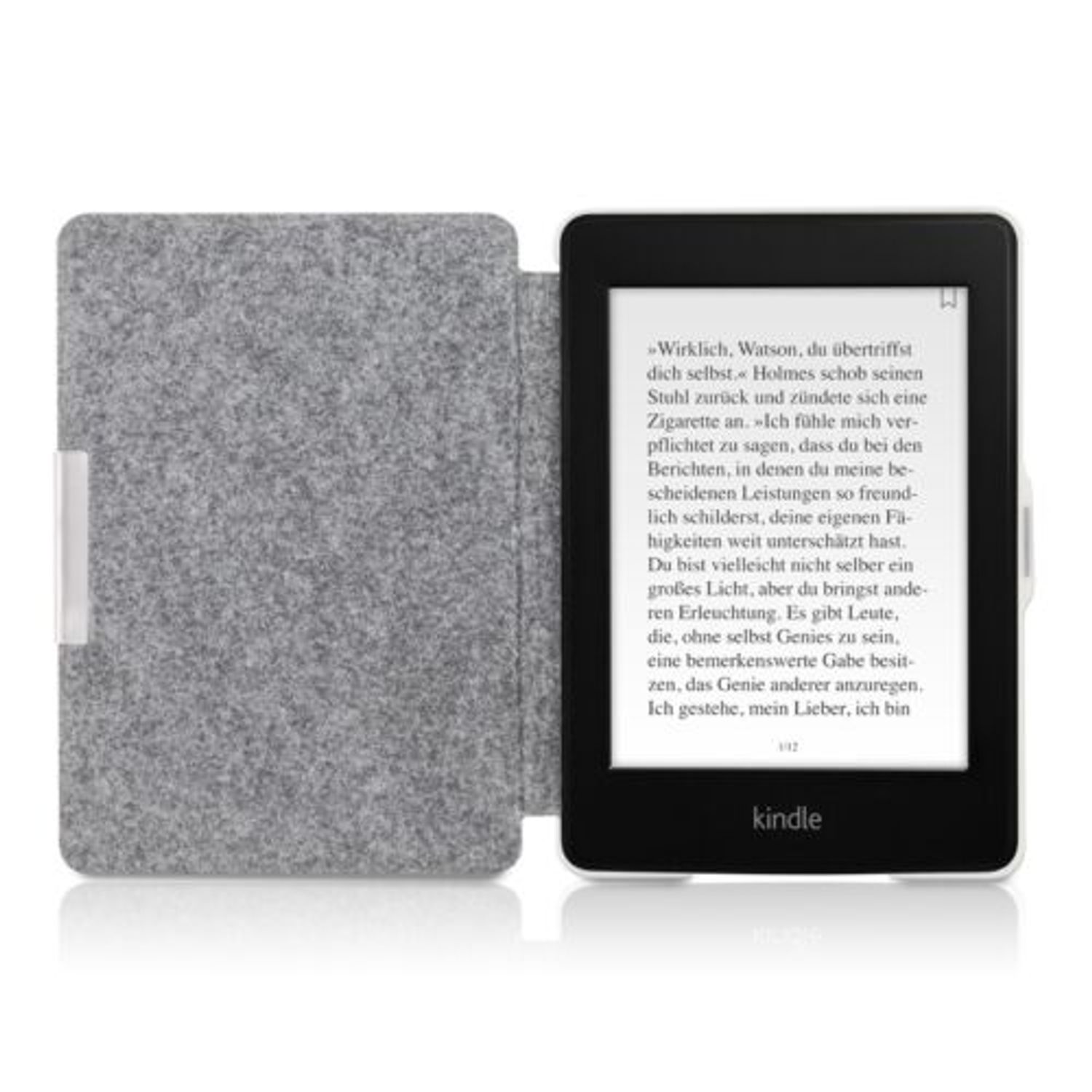 Husa pentru Kindle Paperwhite 7, Textil, Gri, 34345.25 fotografia produsului View 3 L
