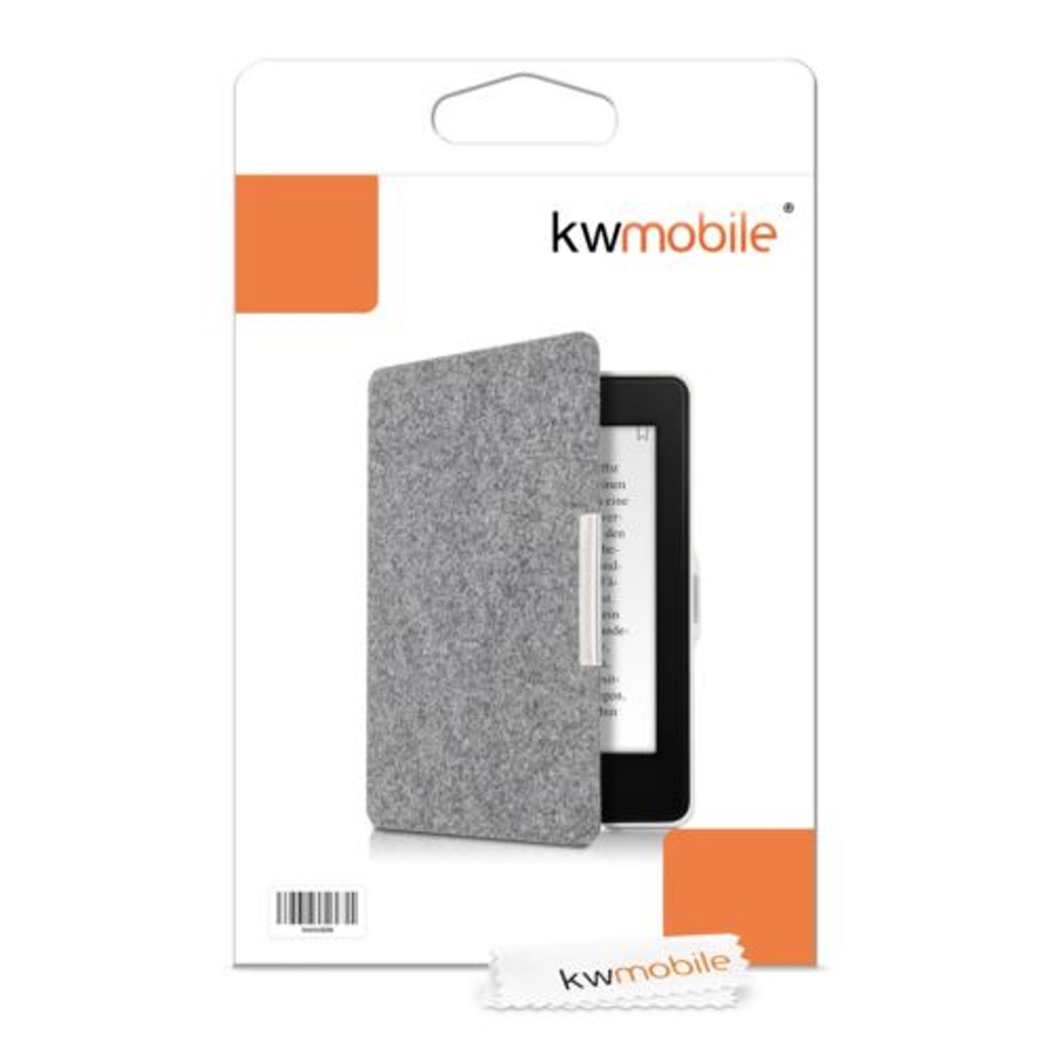 Husa pentru Kindle Paperwhite 7, Textil, Gri, 34345.25 fotografia produsului View 7 L