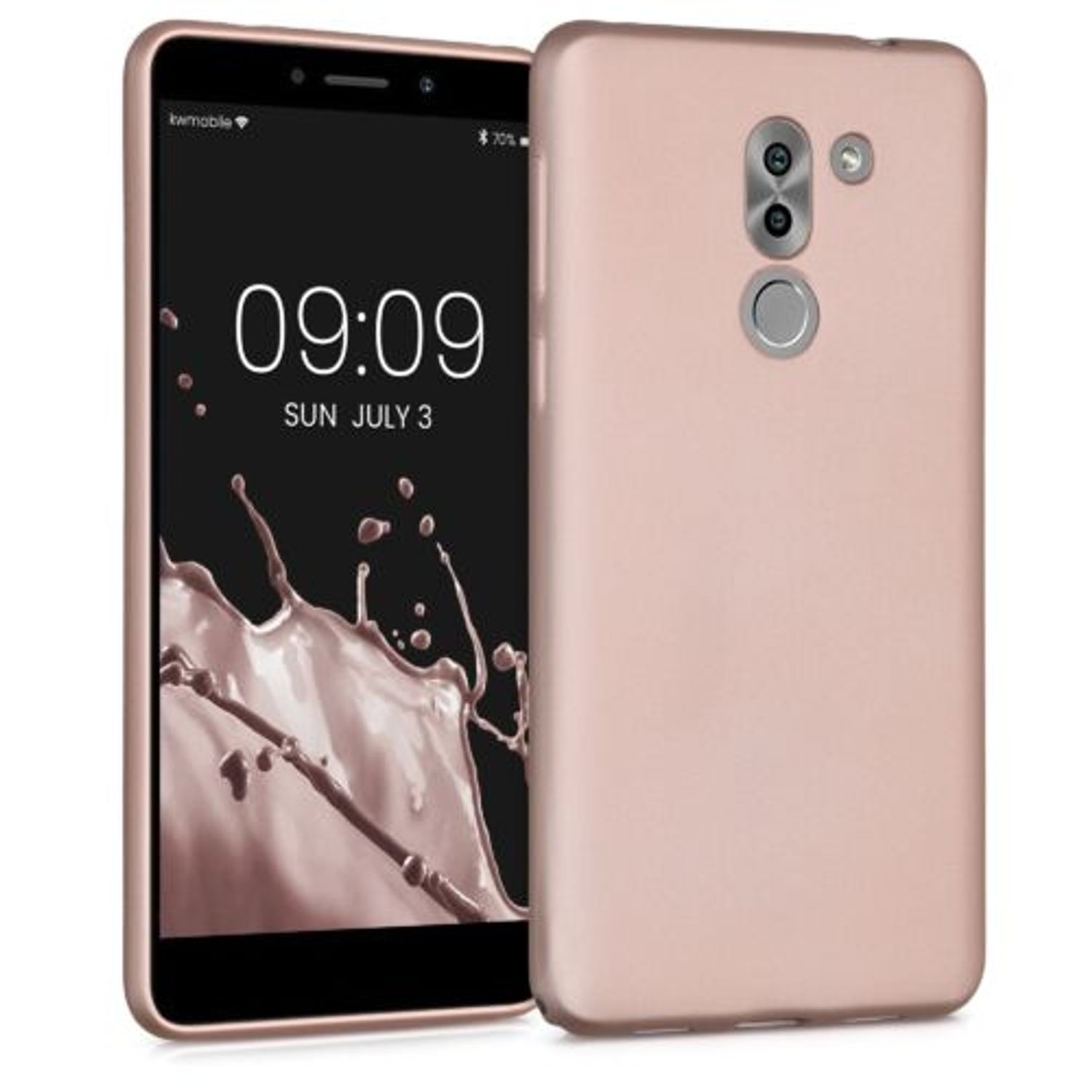 Husa pentru Huawei Honor 6X/Mate 9 Lite, Silicon, Rose Gold, 41069.81 fotografia produsului