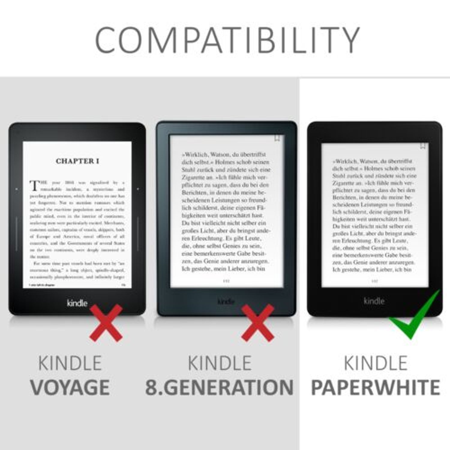 Husa pentru Kindle Paperwhite 7, Piele ecologica, Gri, 49747.02 fotografia produsului View 6 L