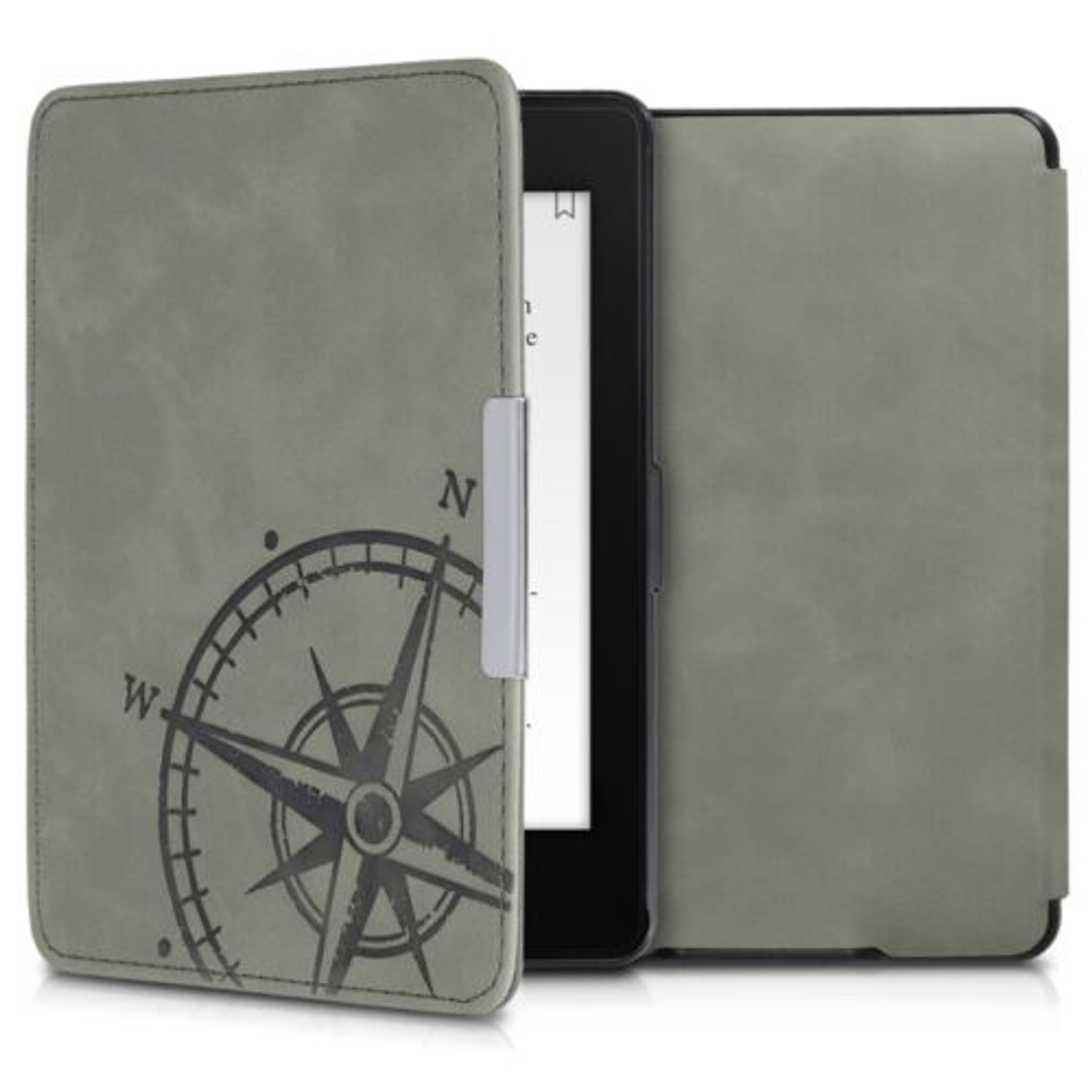 Husa pentru Kindle Paperwhite 7, Piele ecologica, Gri, 49747.02 fotografia produsului