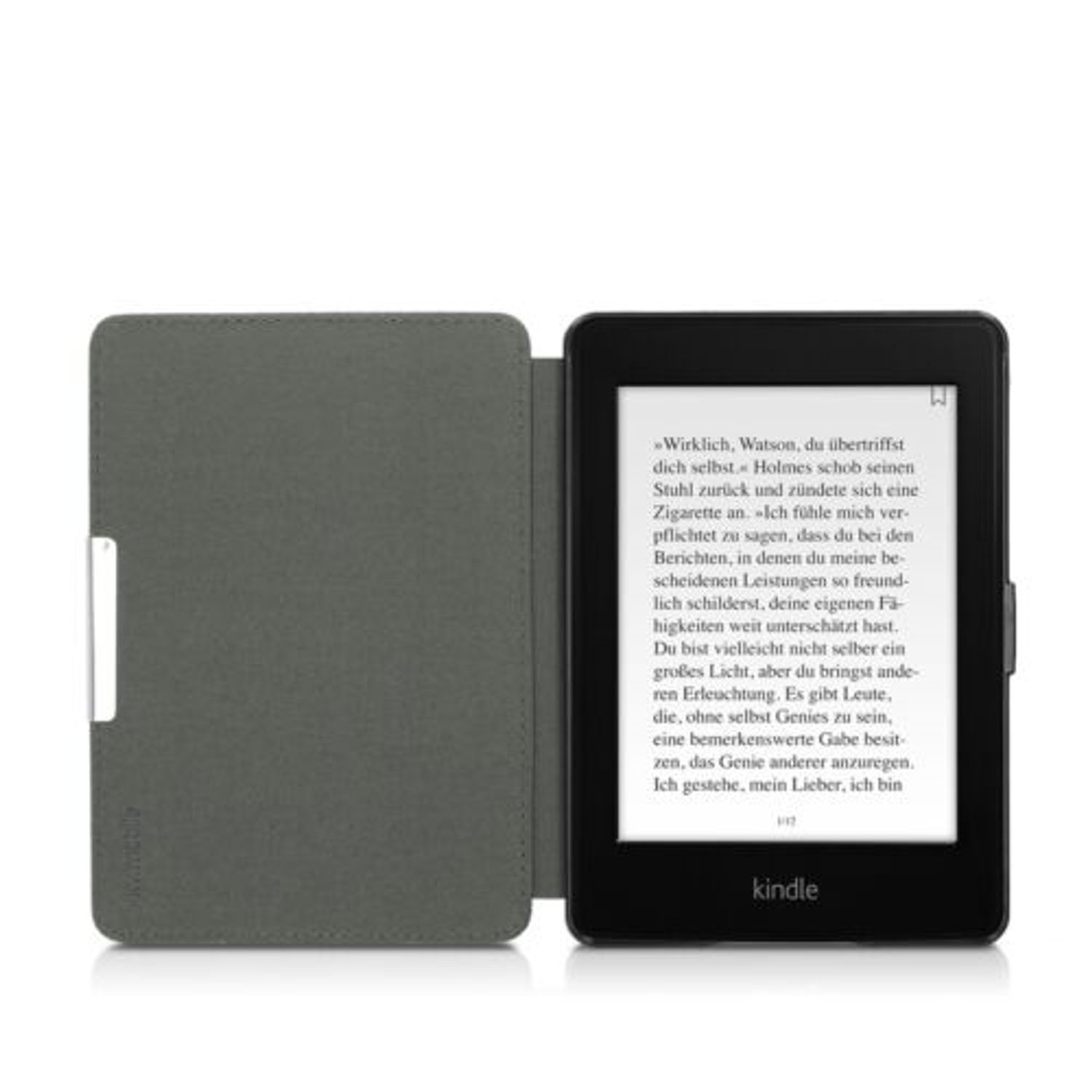 Husa pentru Kindle Paperwhite 7, Textil, Gri, 49487.73 fotografia produsului View 2 L