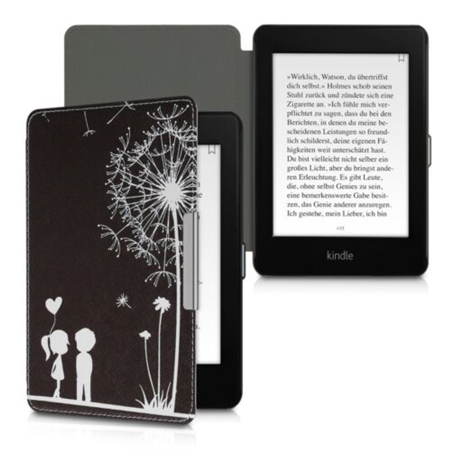 Husa pentru Kindle Paperwhite 10, Piele ecologica, Negru, 46644.08 fotografia produsului View 2 L