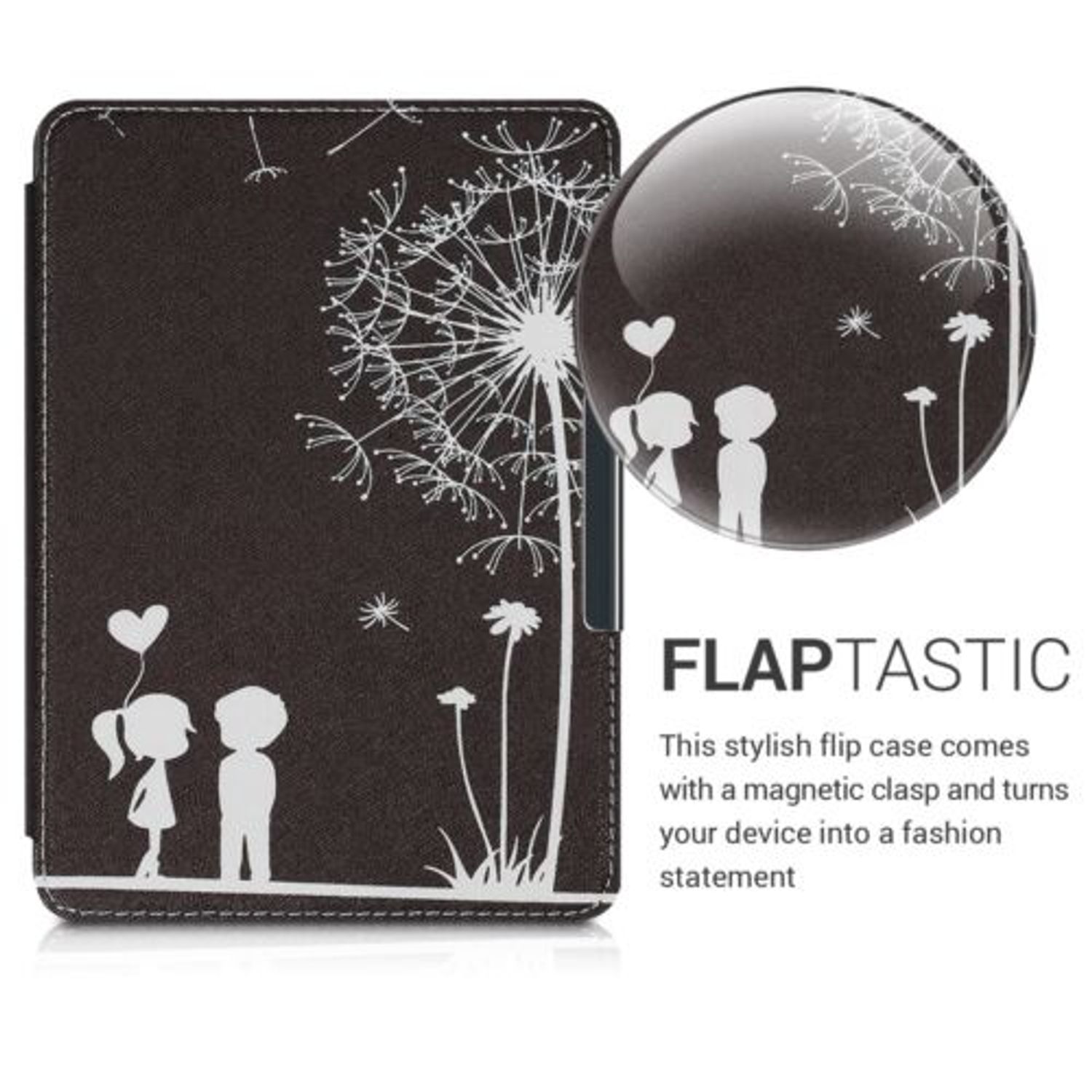 Husa pentru Kindle Paperwhite 10, Piele ecologica, Negru, 46644.08 fotografia produsului View 3 L