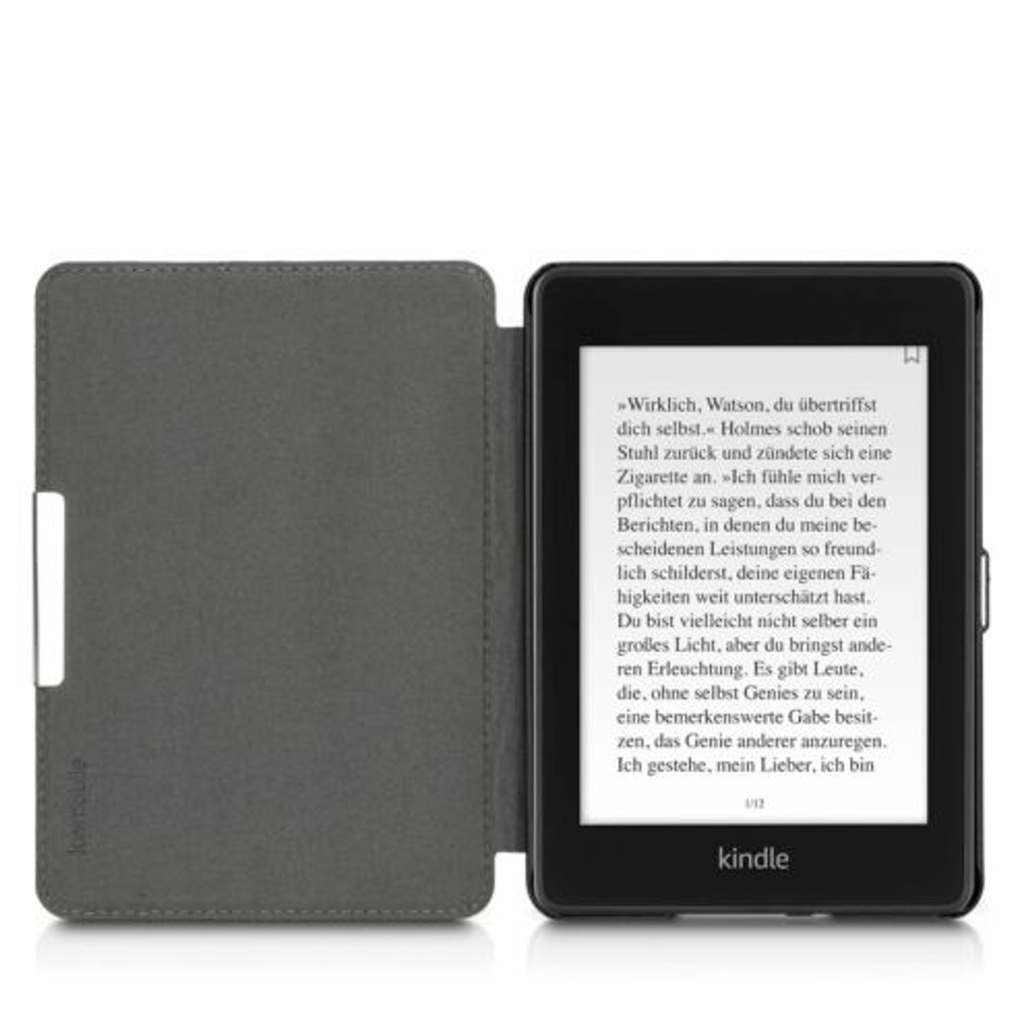 Husa pentru Kindle Paperwhite 10, Textil, Gri, 48489.03 fotografia produsului View 9 L
