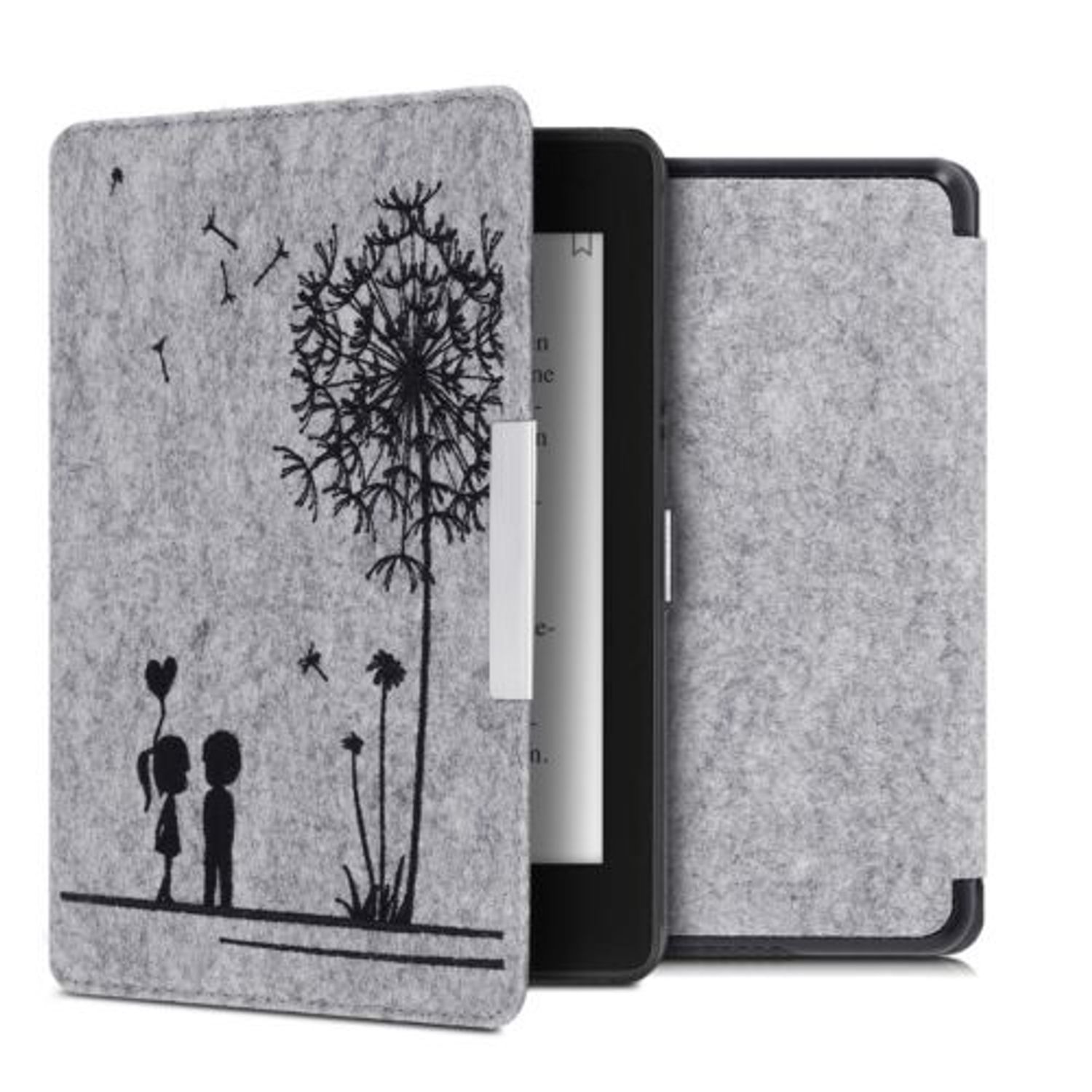 Husa pentru Kindle Paperwhite 10, Textil, Gri, 48489.03 fotografia produsului