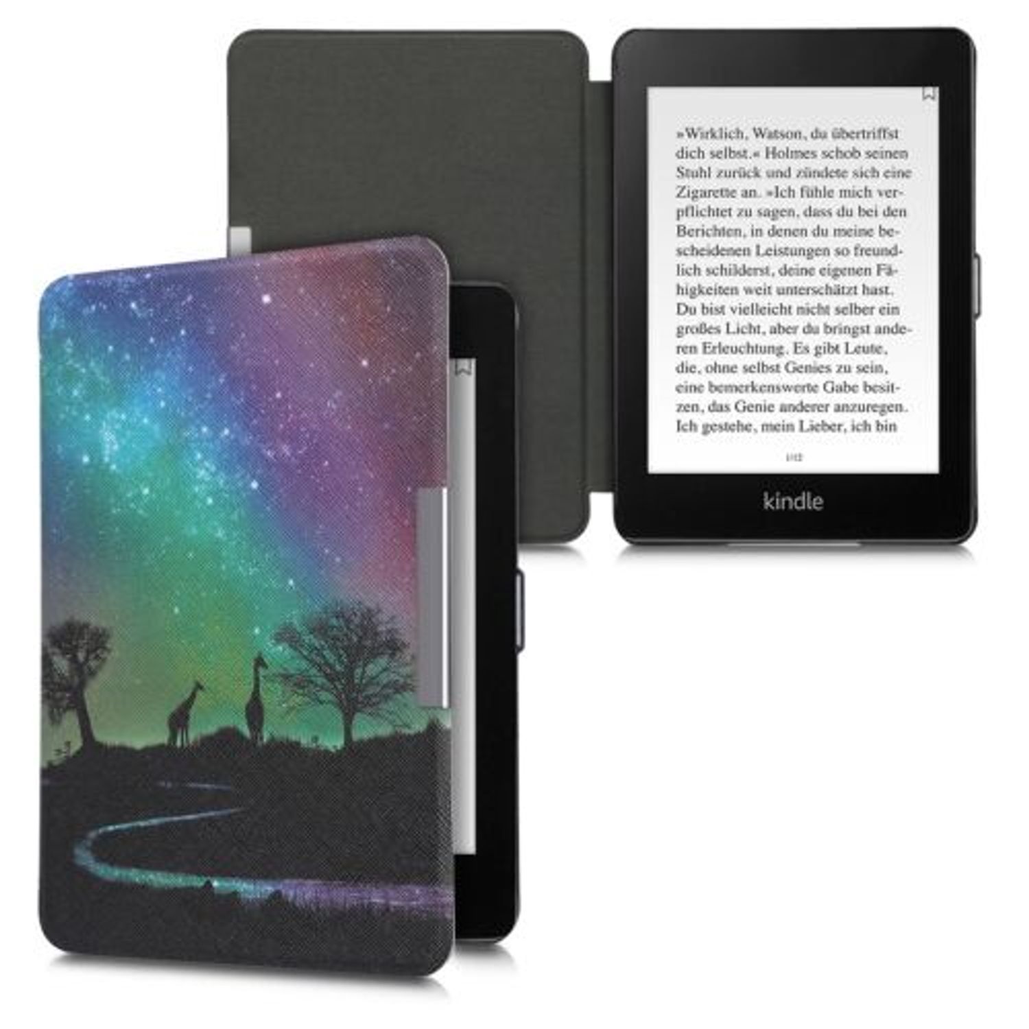 Husa pentru Kindle Paperwhite 10, Piele ecologica, Multicolor, 46644.45 fotografia produsului View 2 L