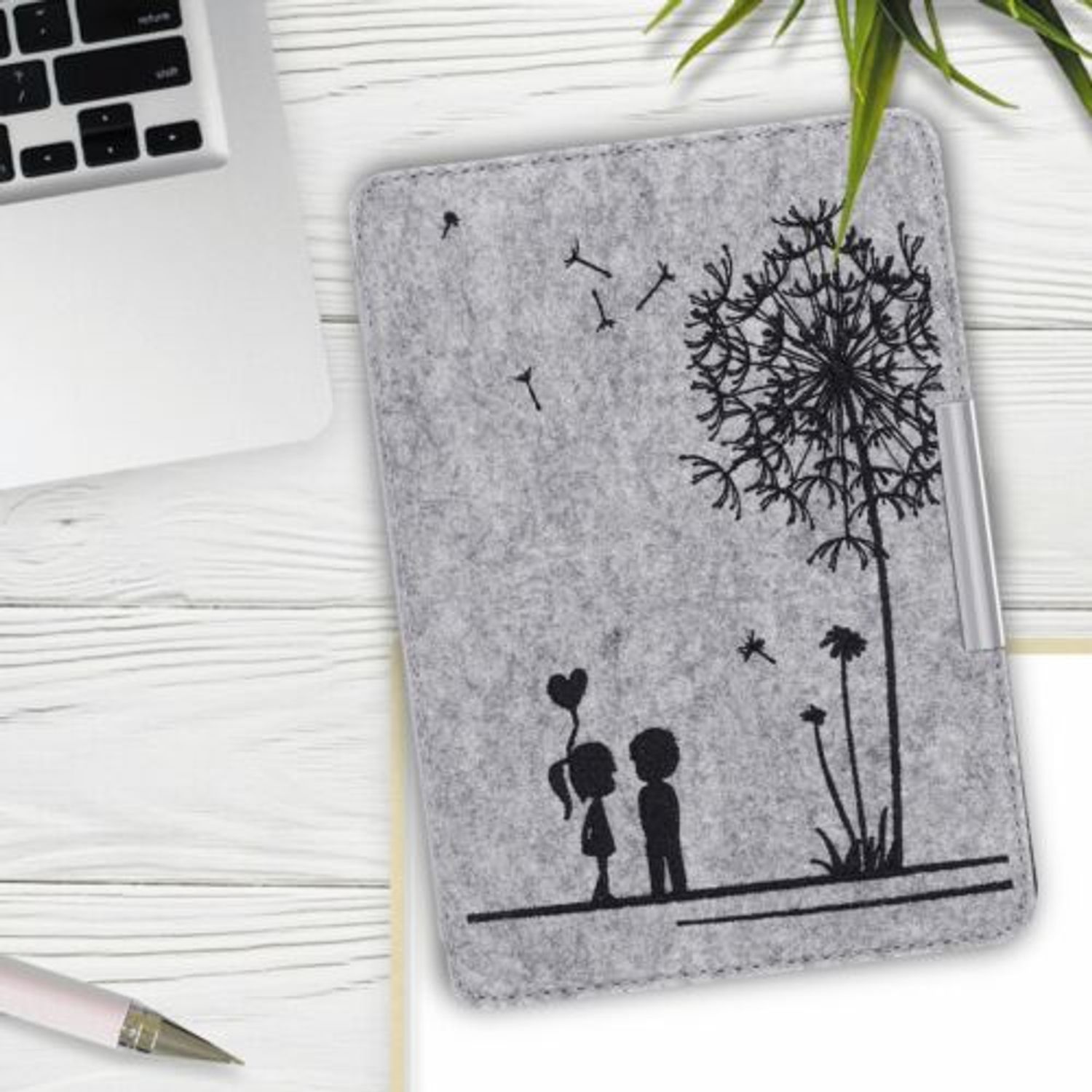 Husa pentru Kindle Paperwhite 10, Textil, Gri, 48489.03 fotografia produsului View 3 L