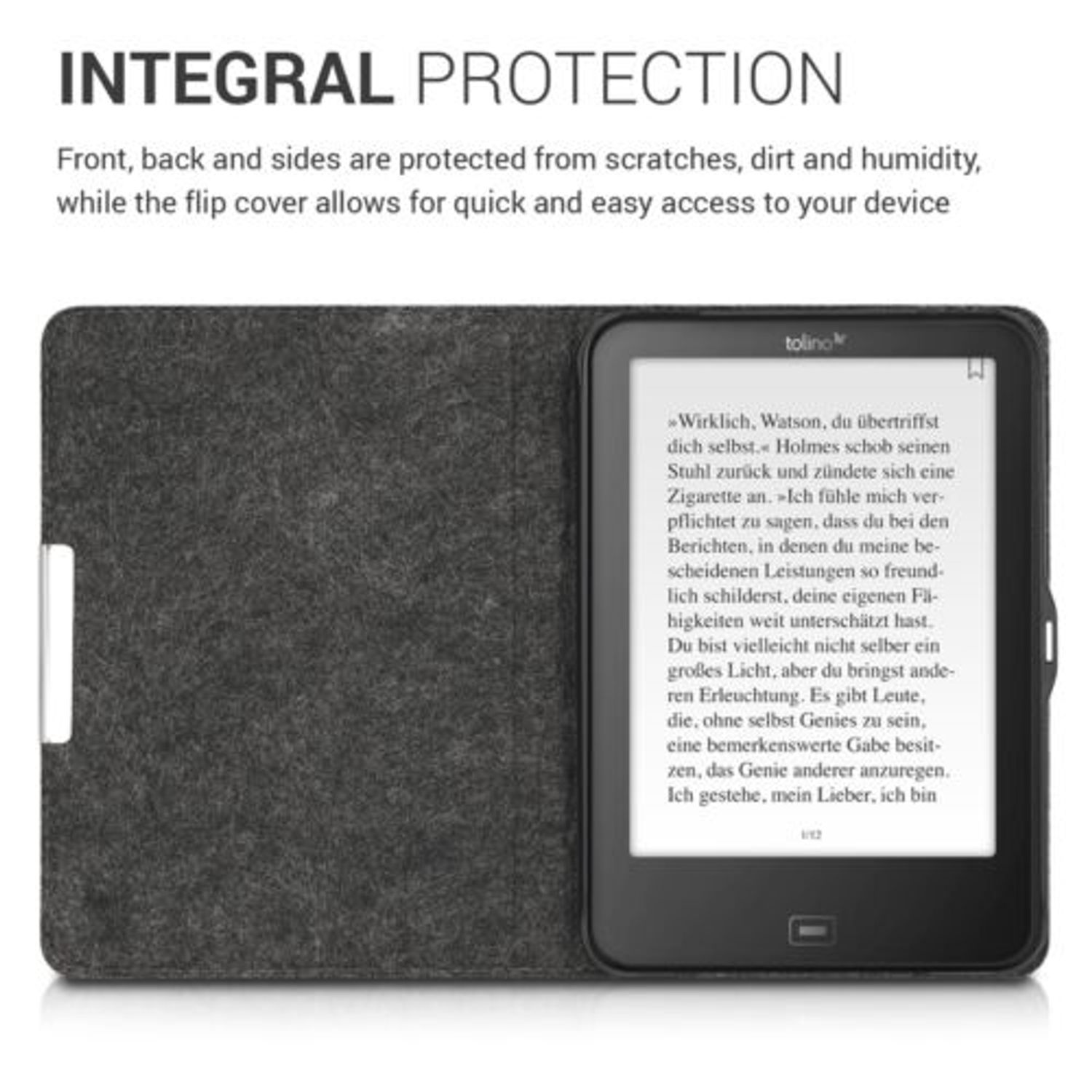 Husa pentru Tolino Vision 4/Vision 3/Vision 2, Textil, Multicolor, 48486.02 fotografia produsului View 5 L