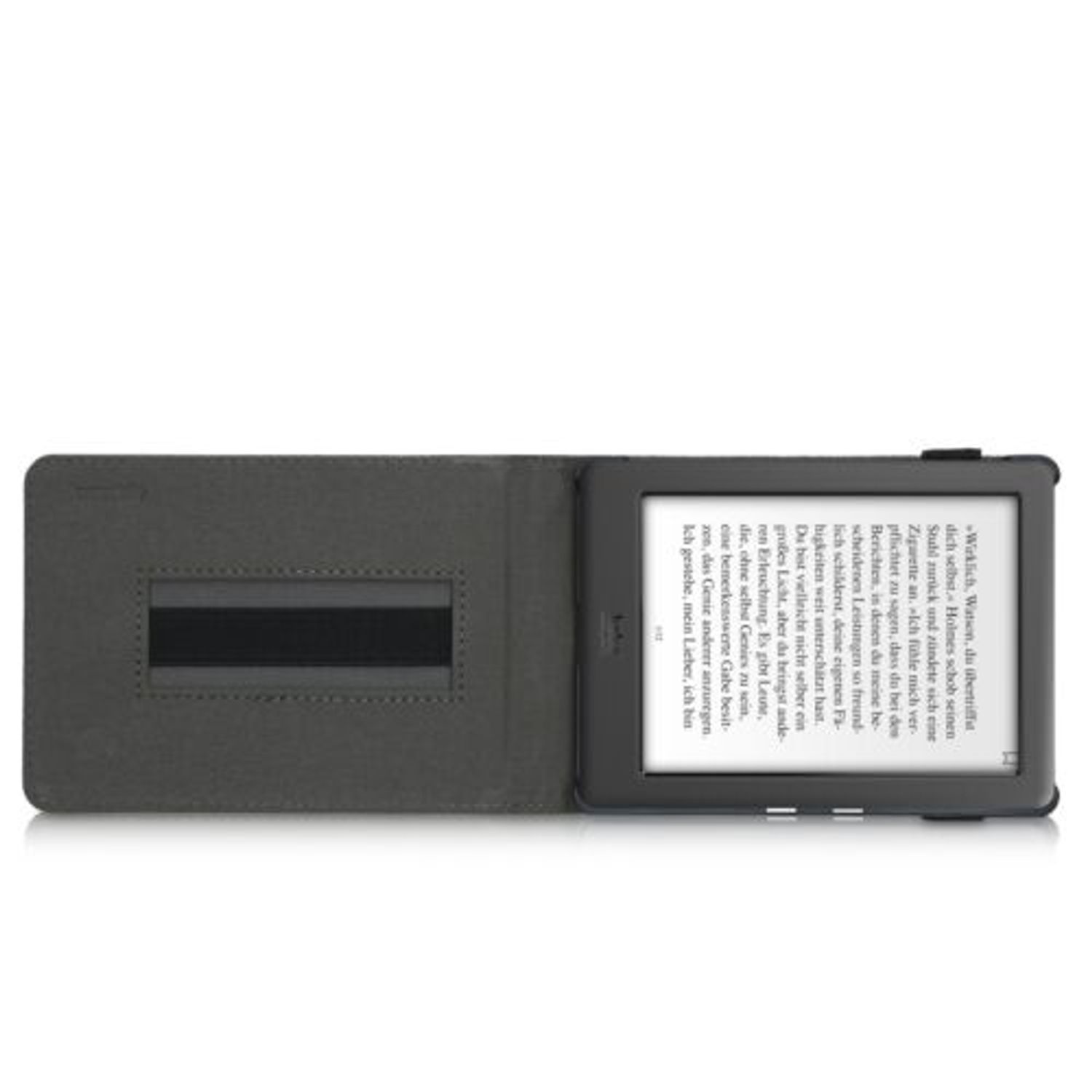 Husa pentru Kobo Glo HD/Touch 2.0, Textil, Gri, 51512.01 fotografia produsului View 9 L