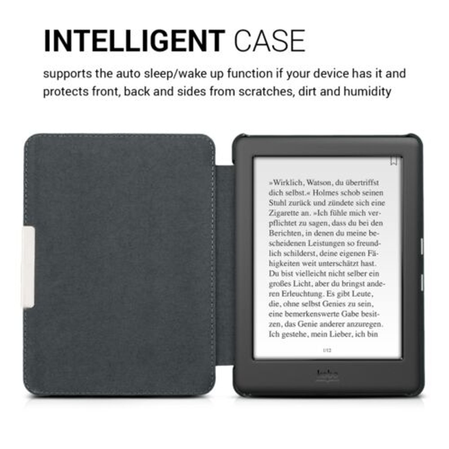 Husa pentru Kobo Glo HD/Touch 2.0, Piele ecologica, Multicolor, 34347.06 fotografia produsului View 5 L