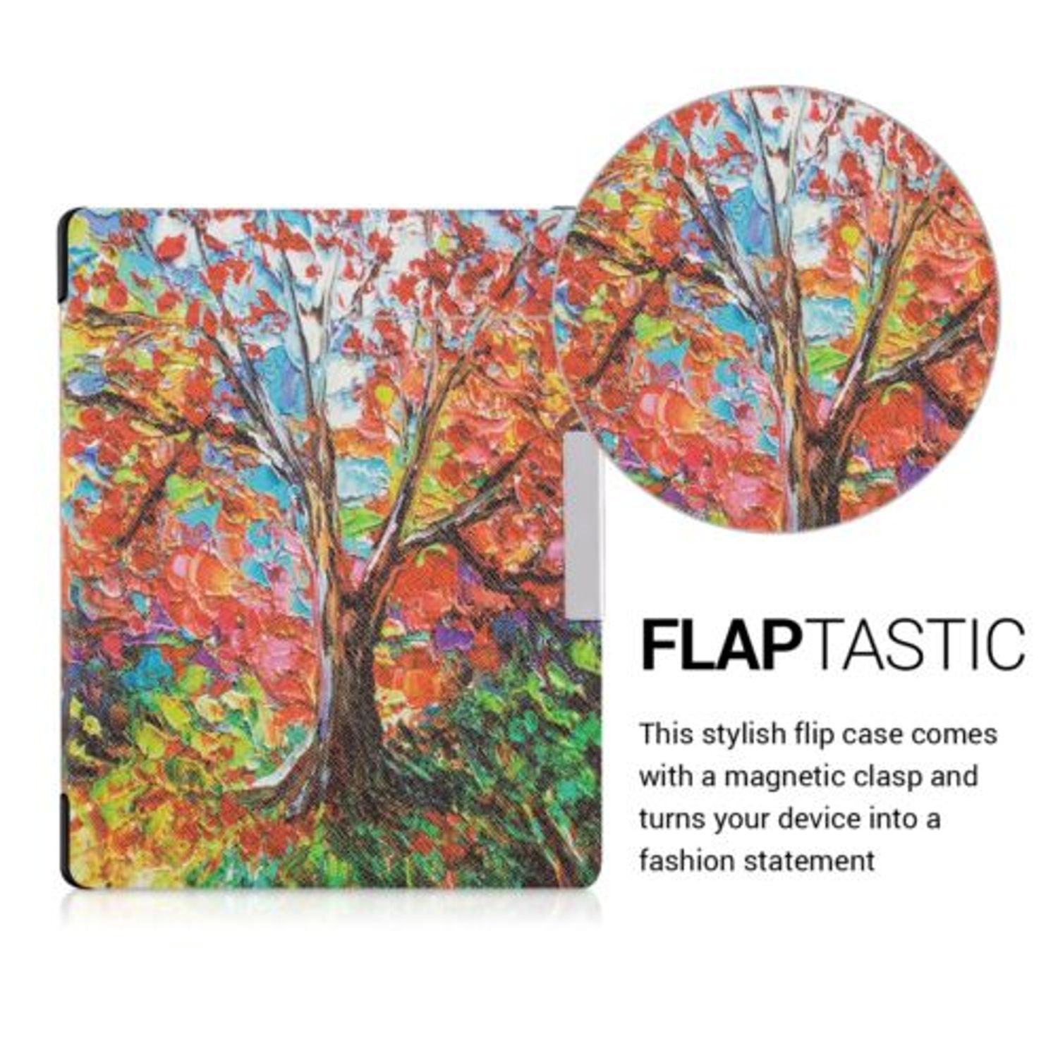 Husa pentru Kobo Glo HD/Touch 2.0, Piele ecologica, Multicolor, 34348.09 fotografia produsului View 3 L